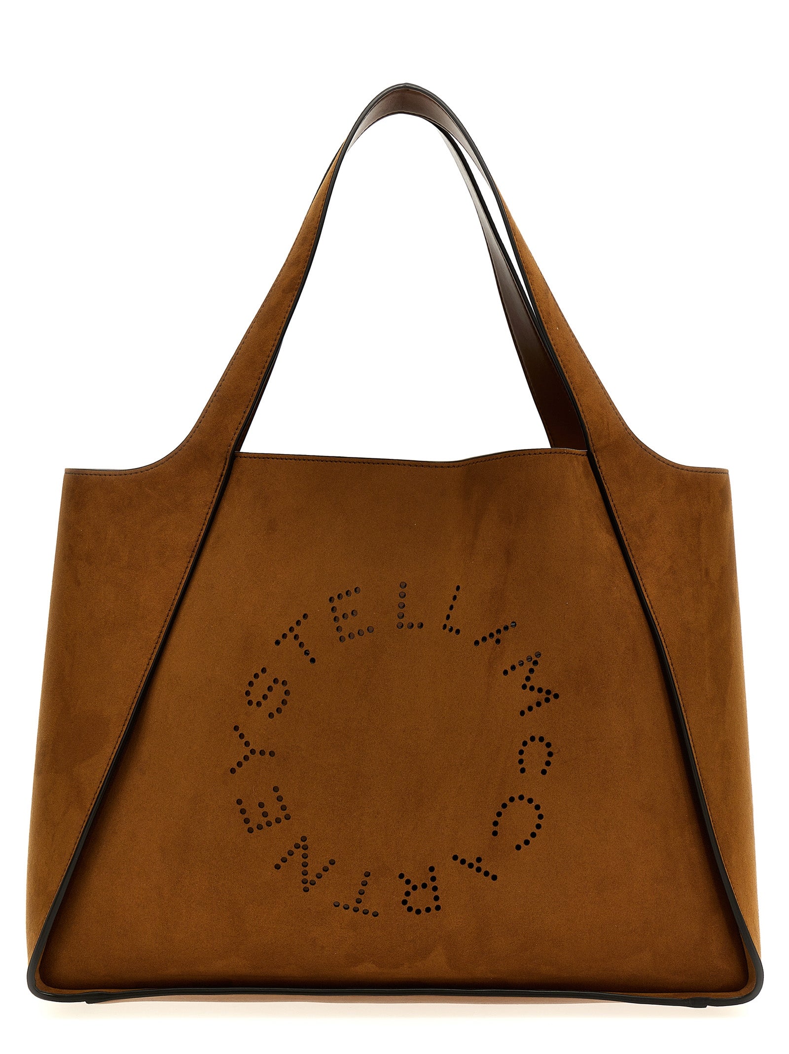 Stella Mccartney Suede Logo Shopping Bag