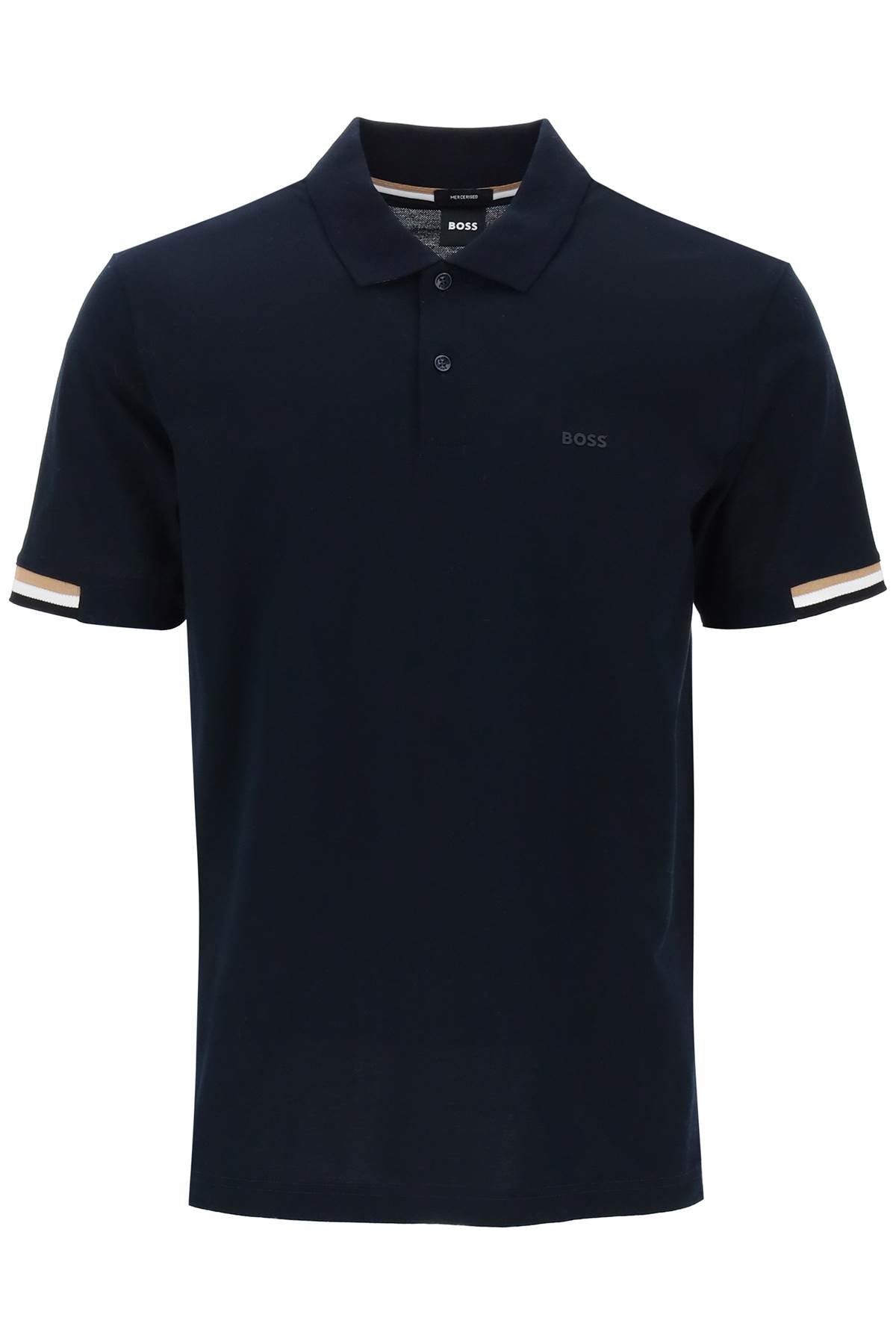 Boss Parlay Polo Shirt With Stripe Detail