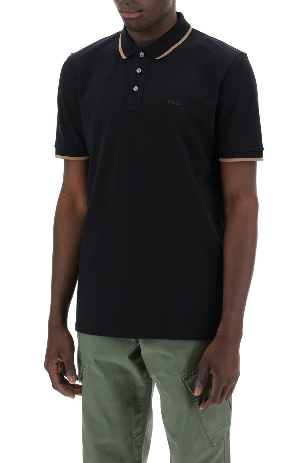 Boss 'Contrast Trim Parlay Polo Shirt