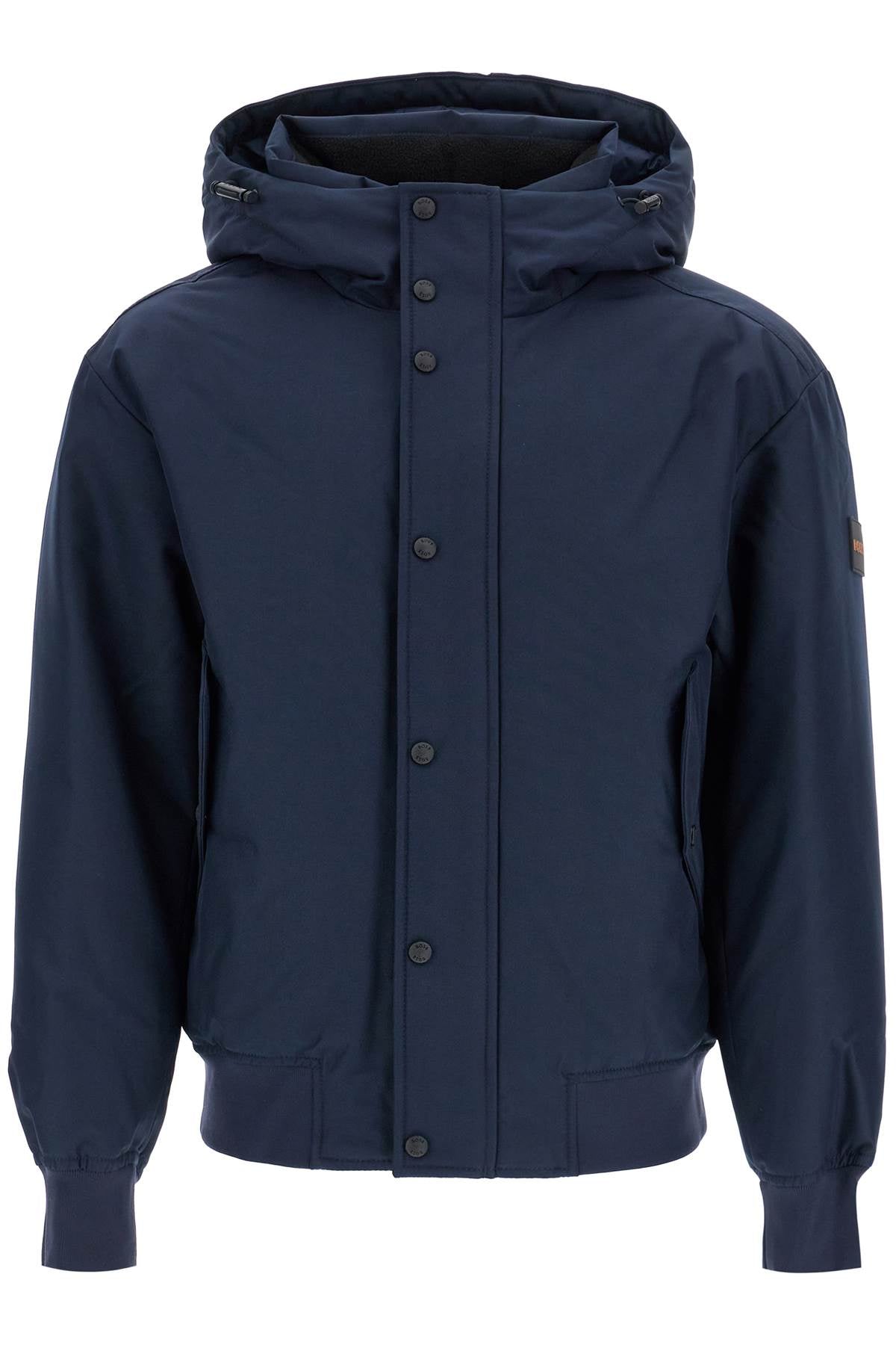 Boss Dark Blue Adjustable Hooded Coat Osis