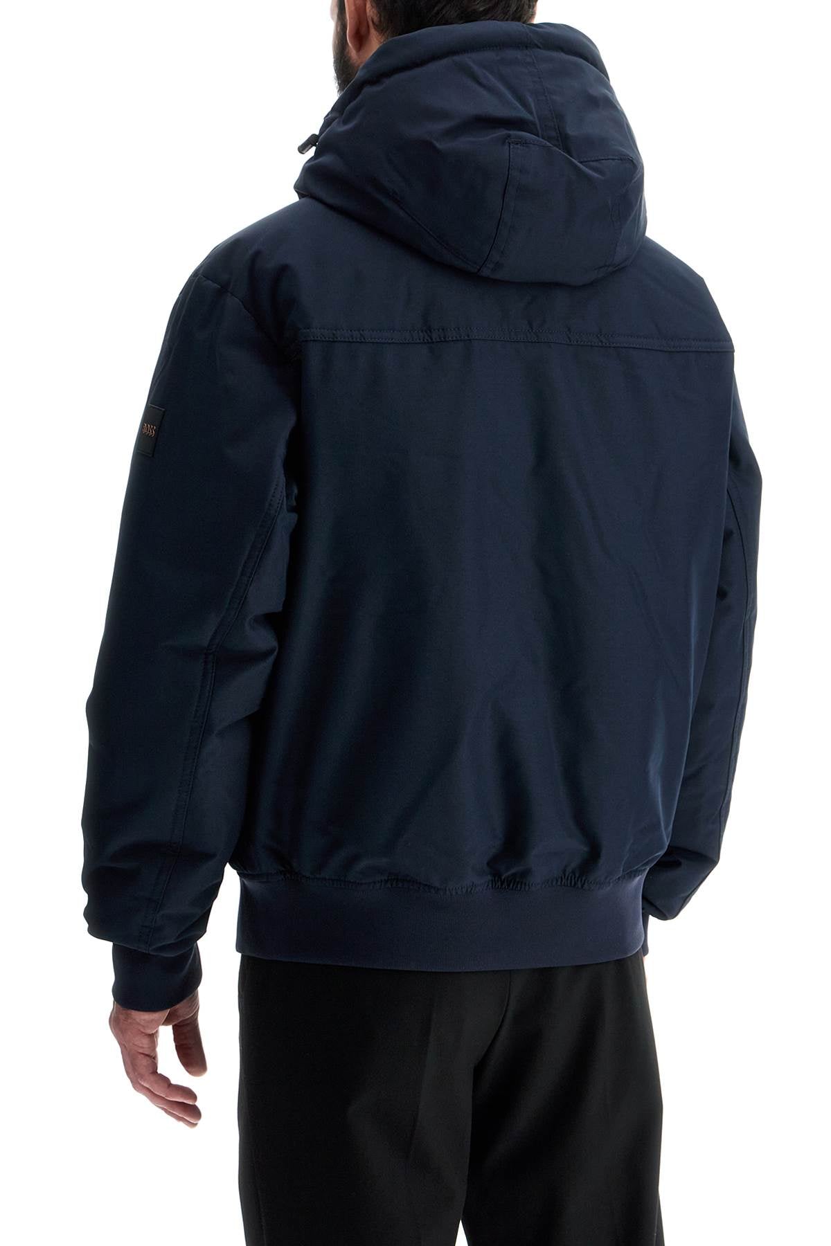 Boss Dark Blue Adjustable Hooded Coat Osis