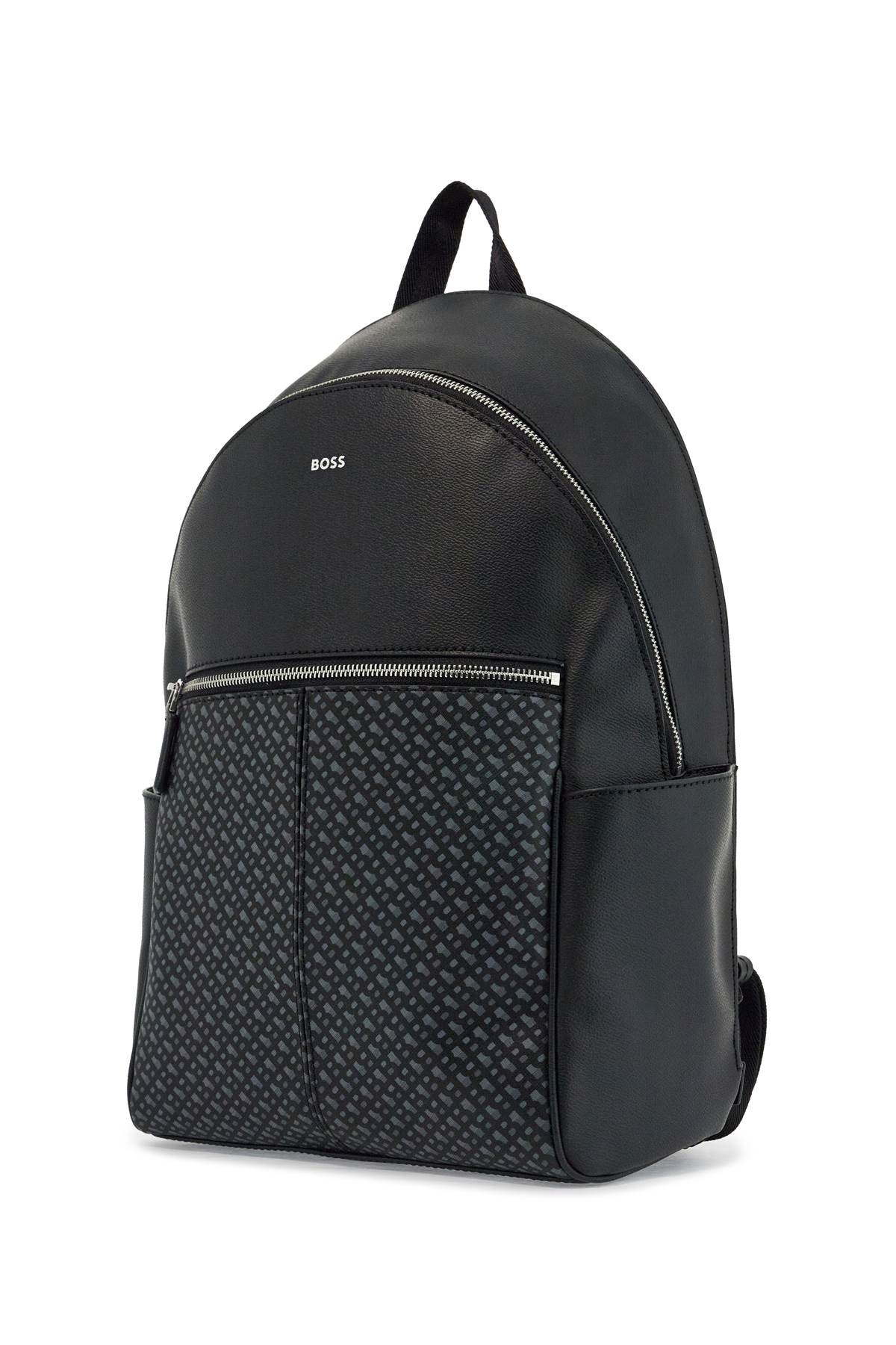 Boss Backpack With Black Geometric Pattern