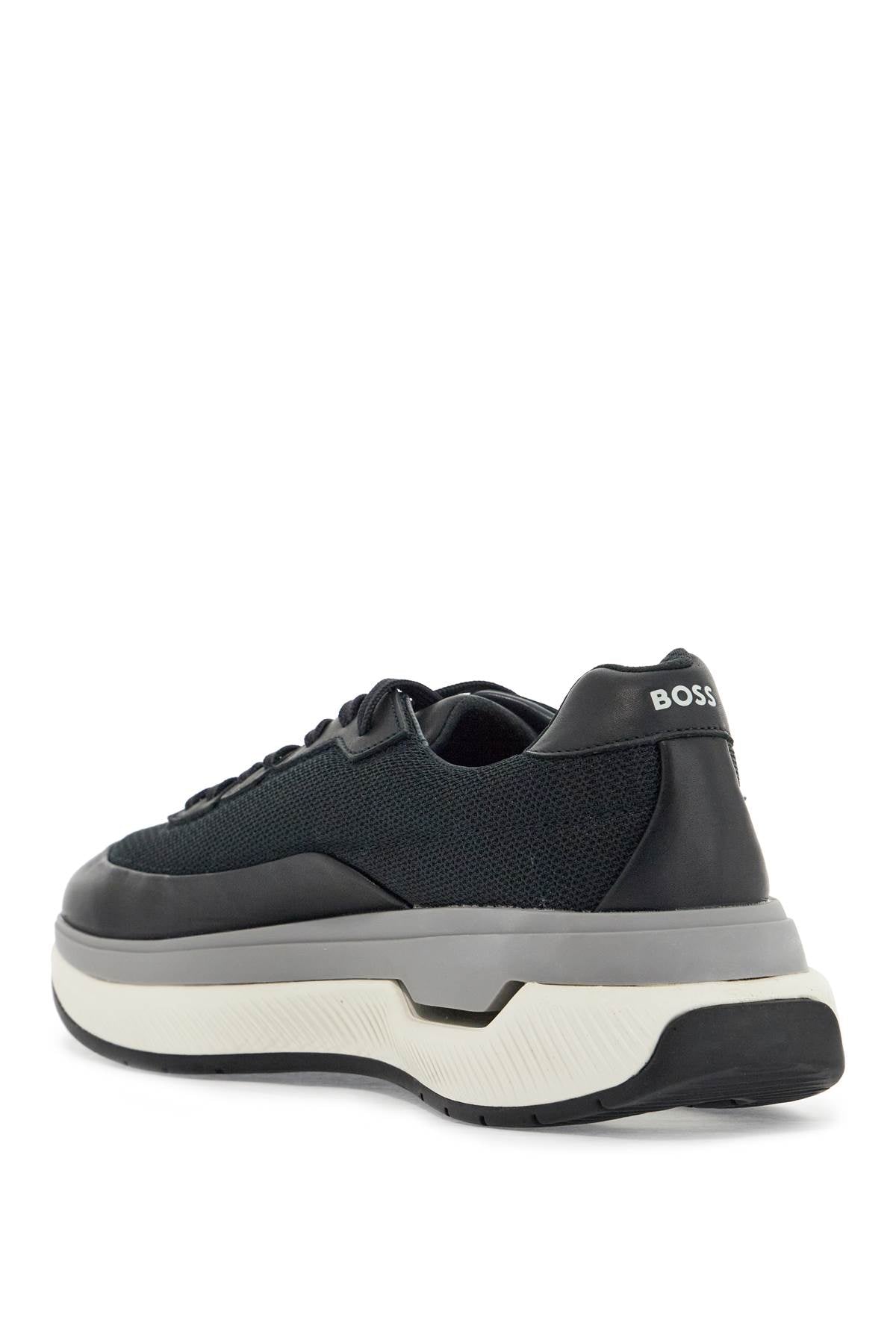 Boss Sneakers Void_Runn_Ltny Dark Blue Mix Materials Rubber Sole