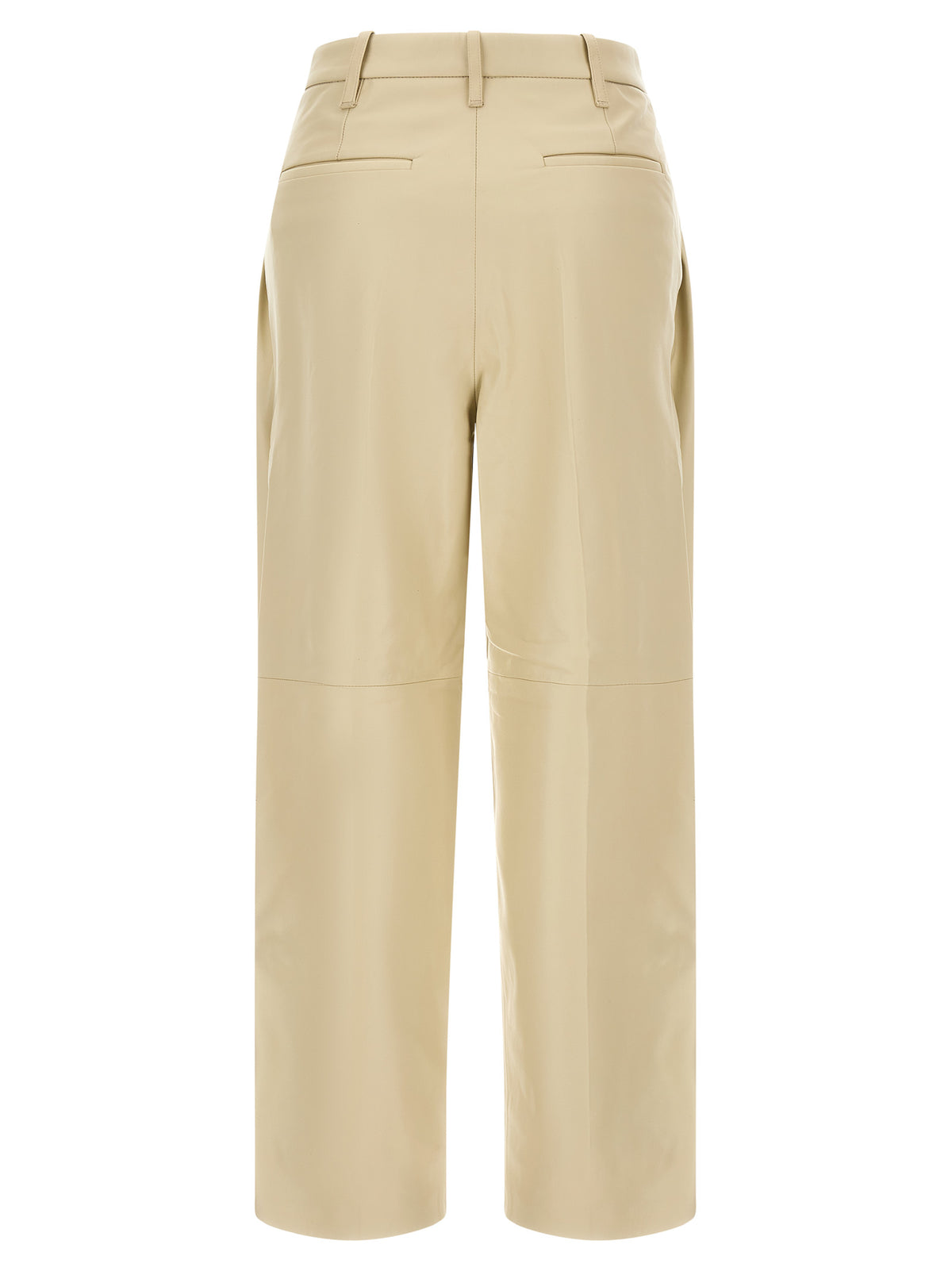 Co Beige Leather 'Pearl' Pants