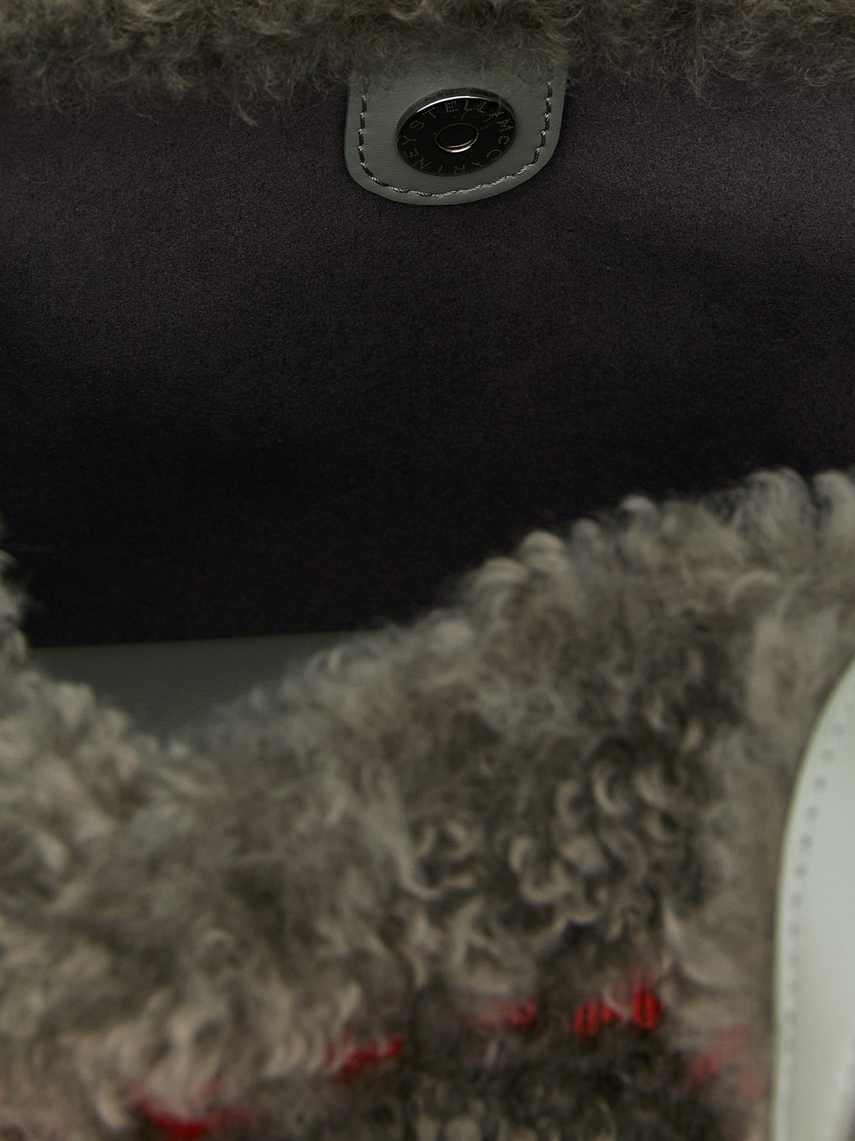 Stella Mccartney Shearling Logo Shopping Bag