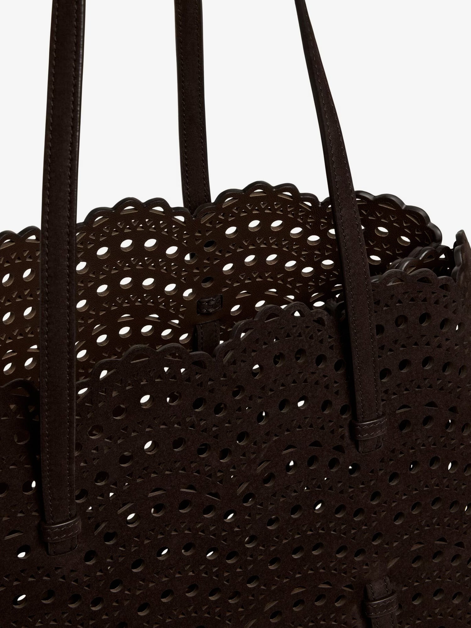 Alaïa Mina 37 Leather With Vienne Motif Shoulder Bag