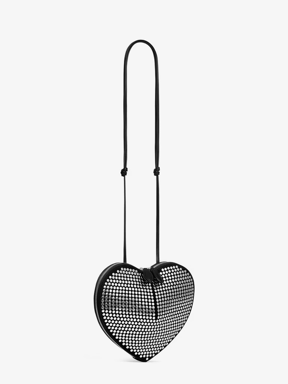 Alaïa Le Coeur Suede Shoulder Bag With All-over Studs