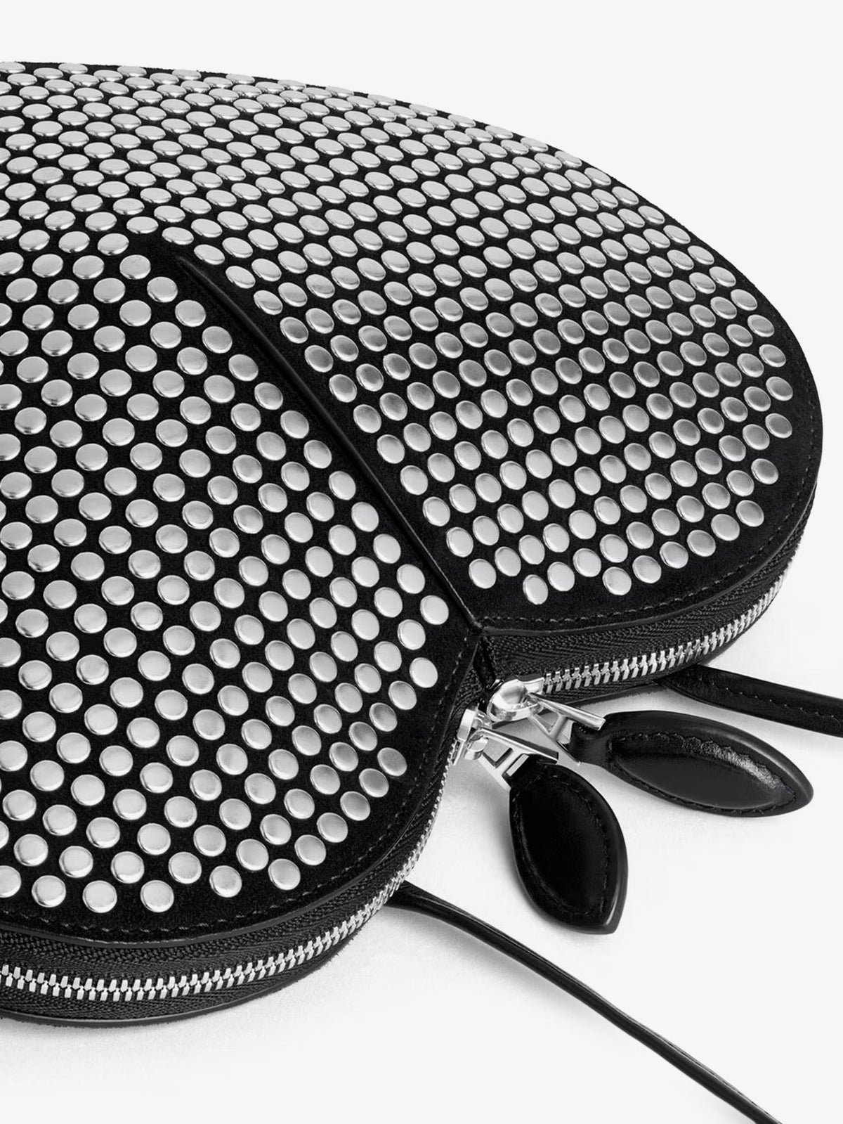Alaïa Le Coeur Suede Shoulder Bag With All-over Studs