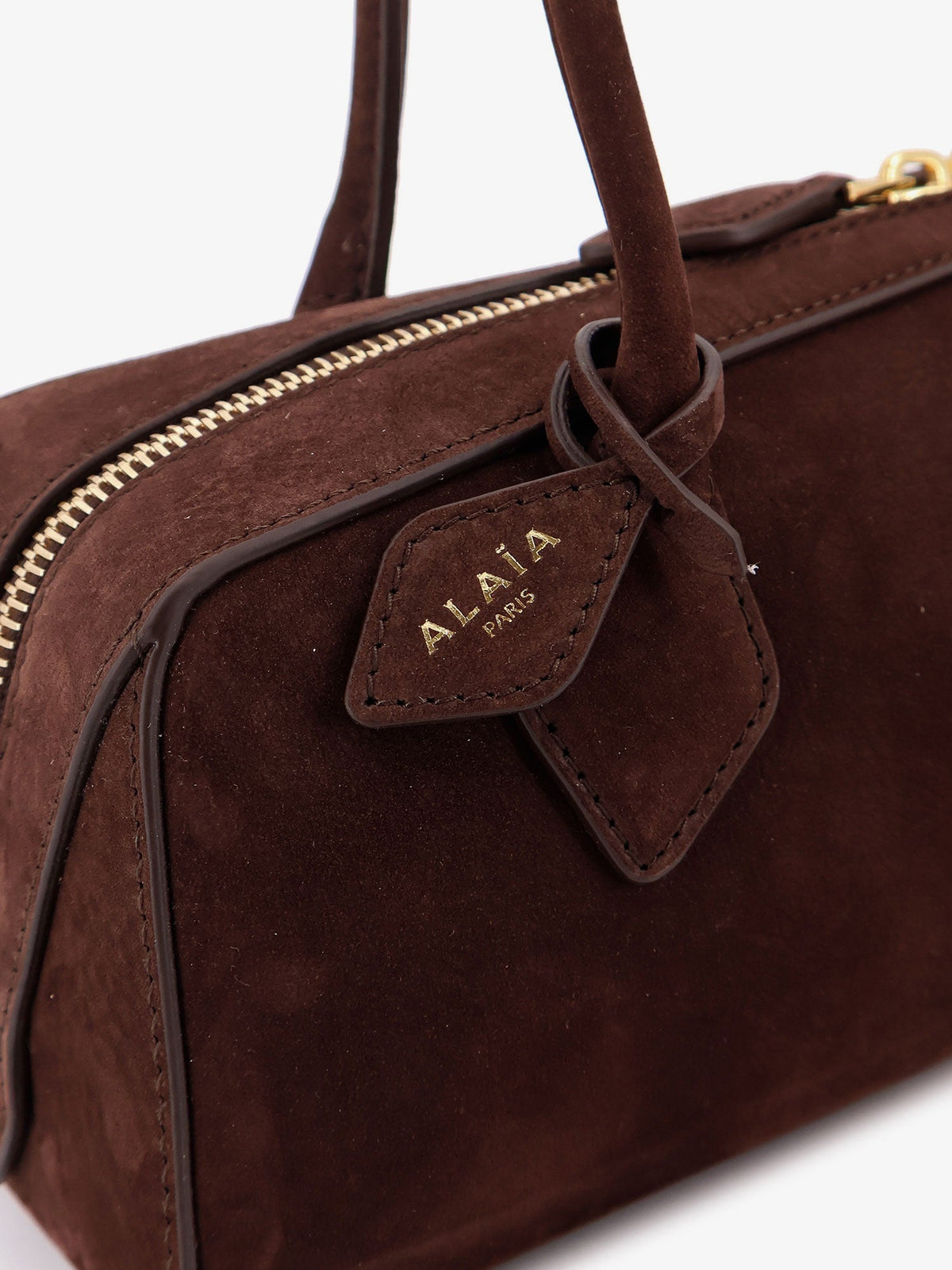 Alaïa Teckel Medium Suede Shoulder Bag