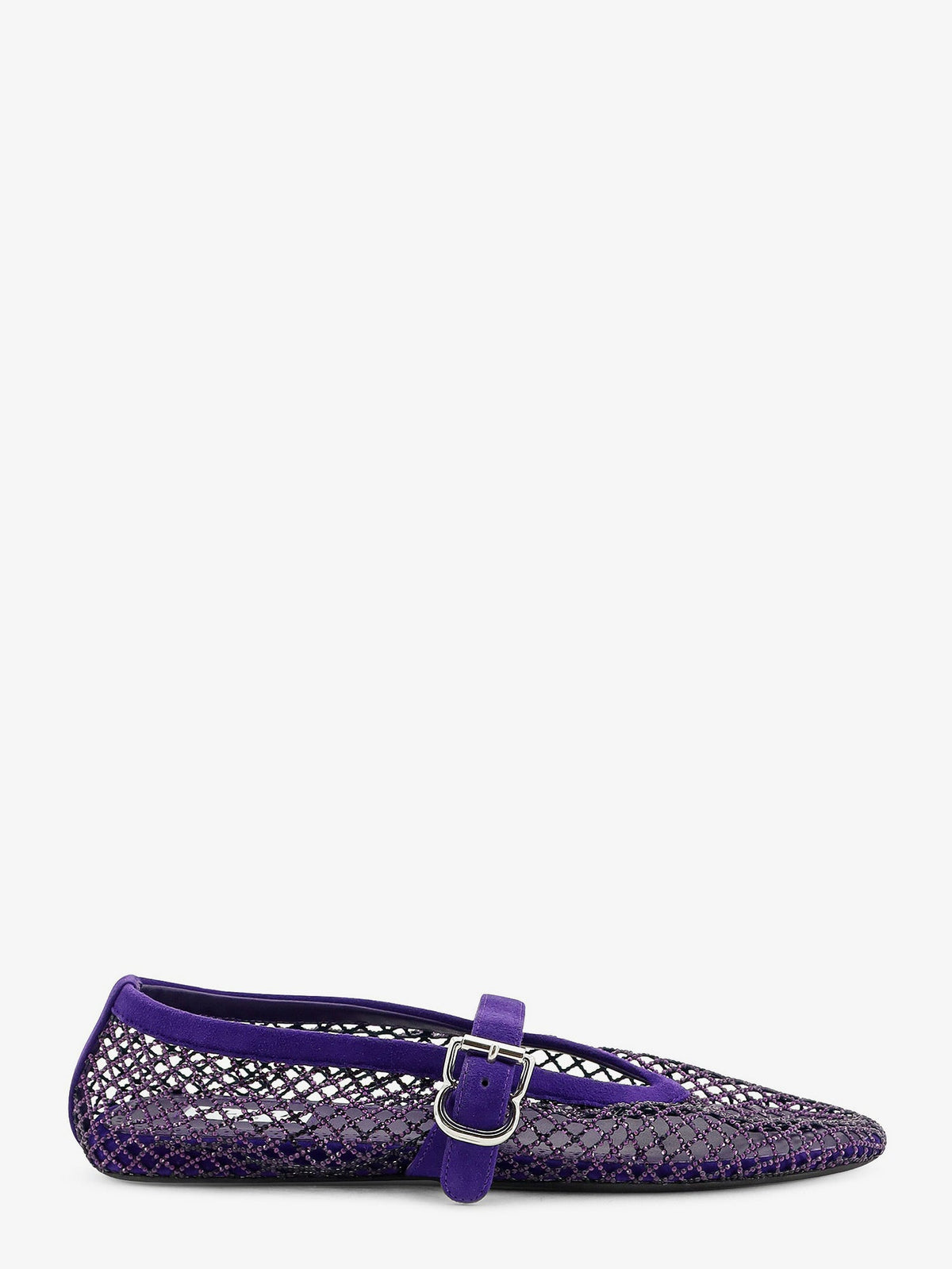 Alaïa Ballerine Flat Mesh Ballerinas With Rhinestone Detail