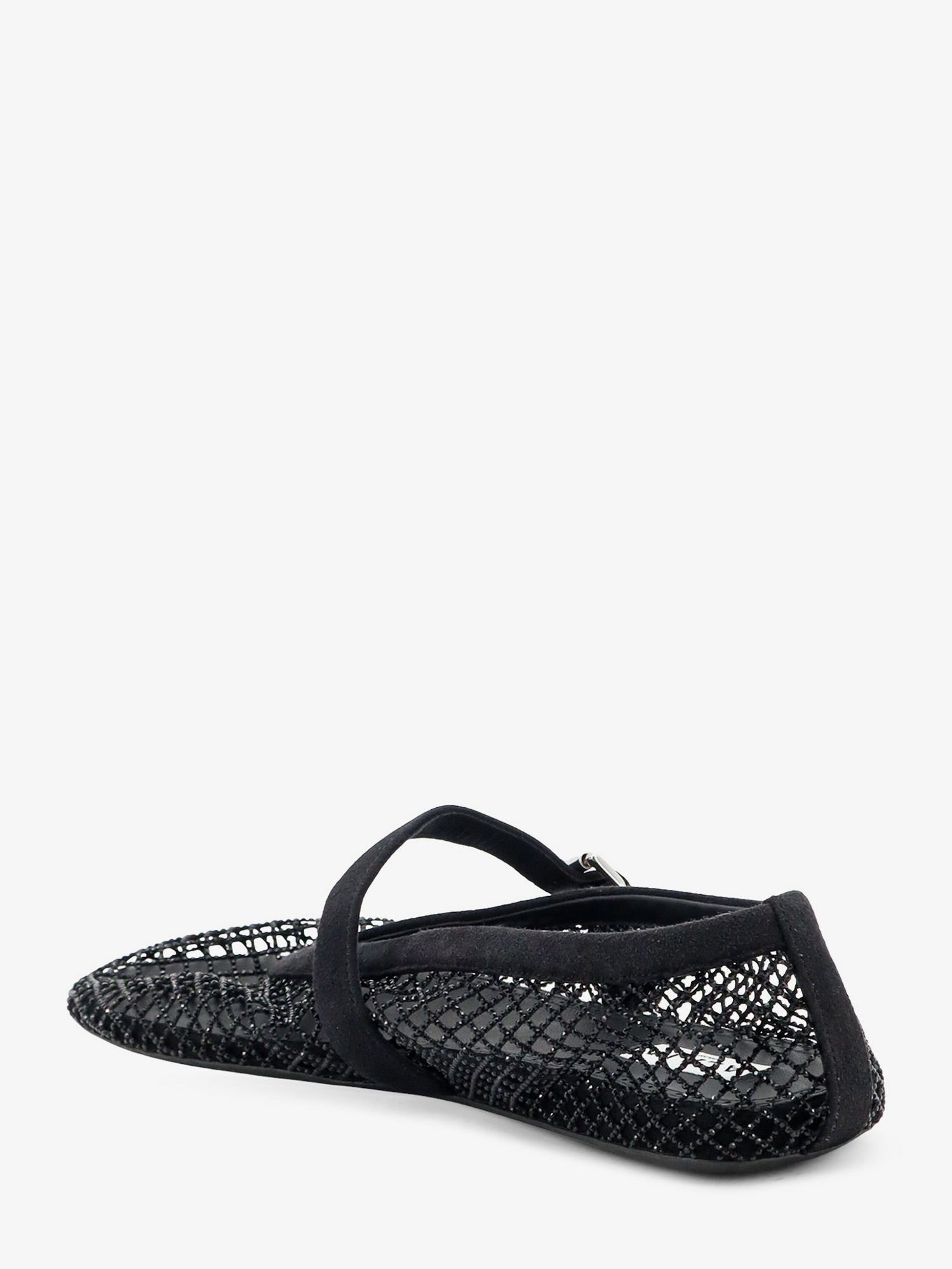 Alaïa Flat Mesh Ballet Flats With Rhinestone Detail