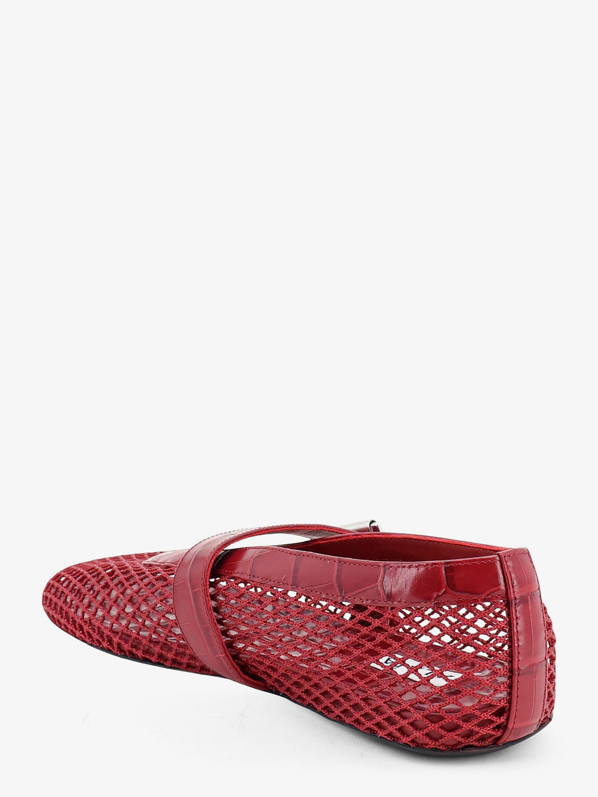 Alaïa Flat Leather Ballerinas With Crocodile Effect