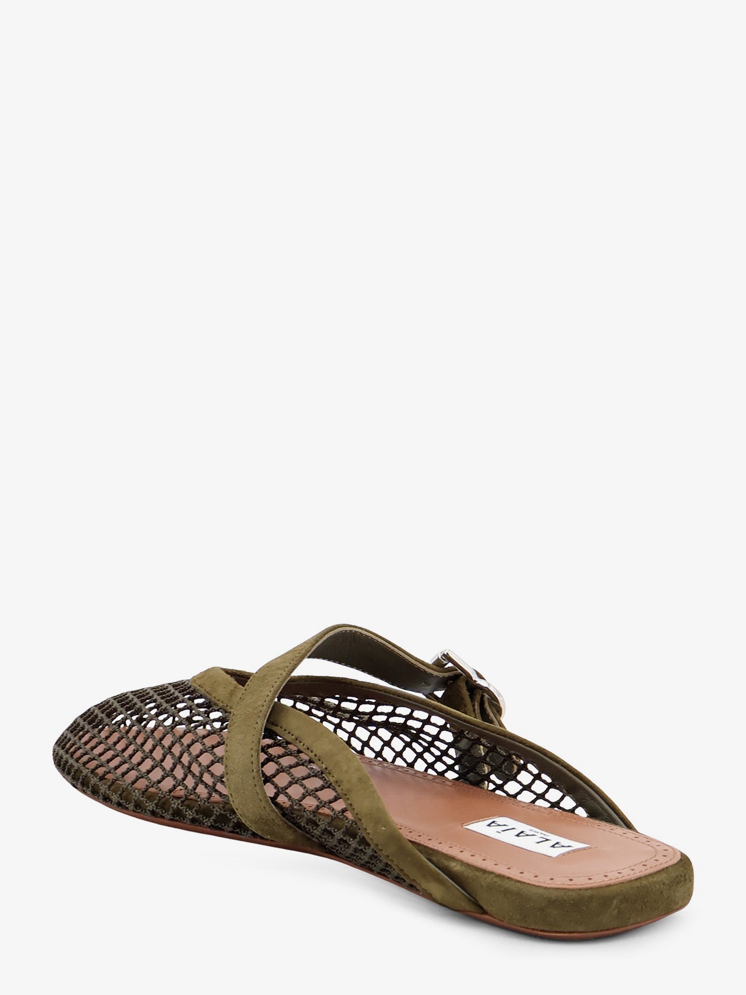 Alaïa Fishnet Mesh And Leather Sandals