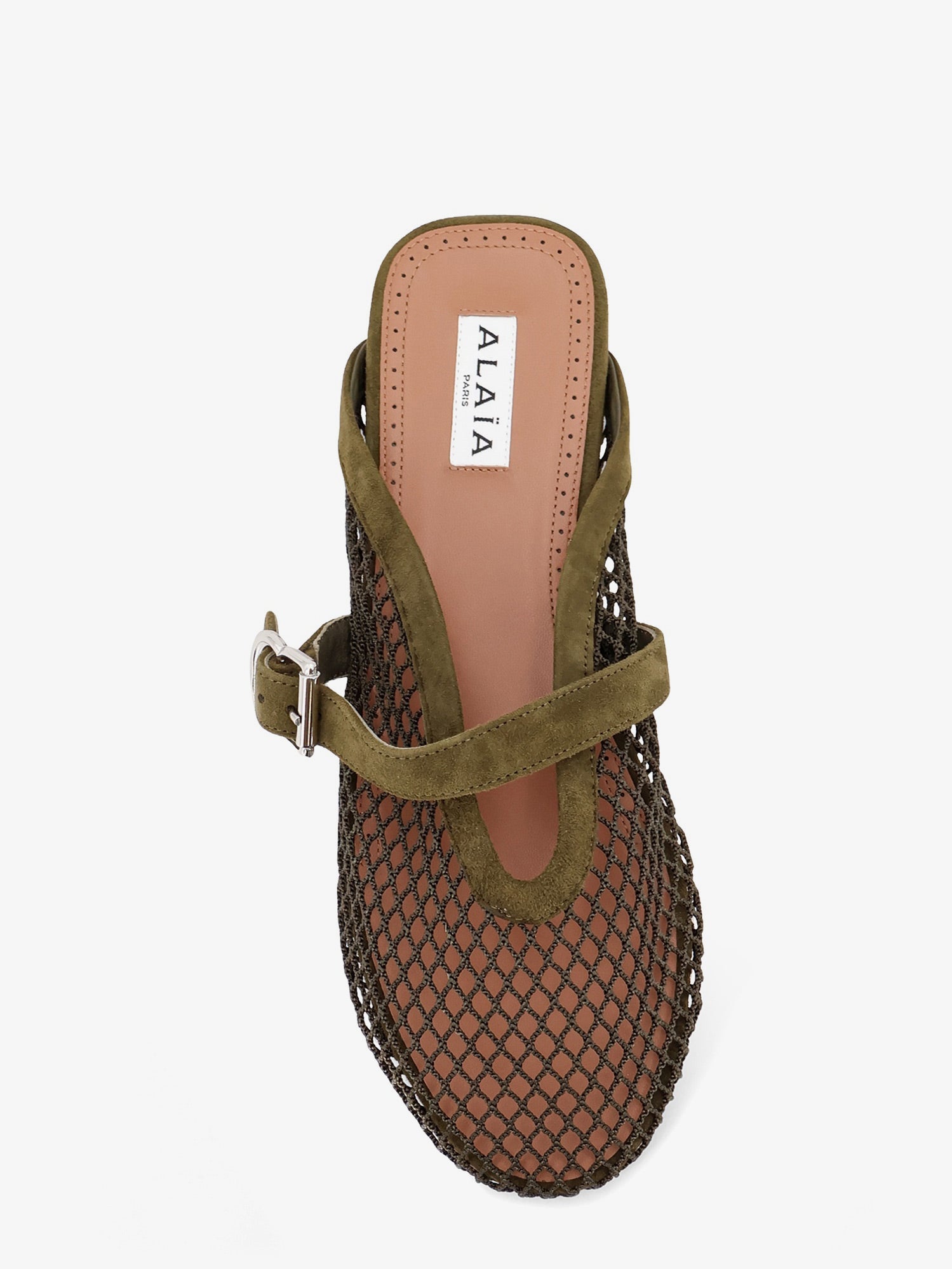 Alaïa Fishnet Mesh And Leather Sandals