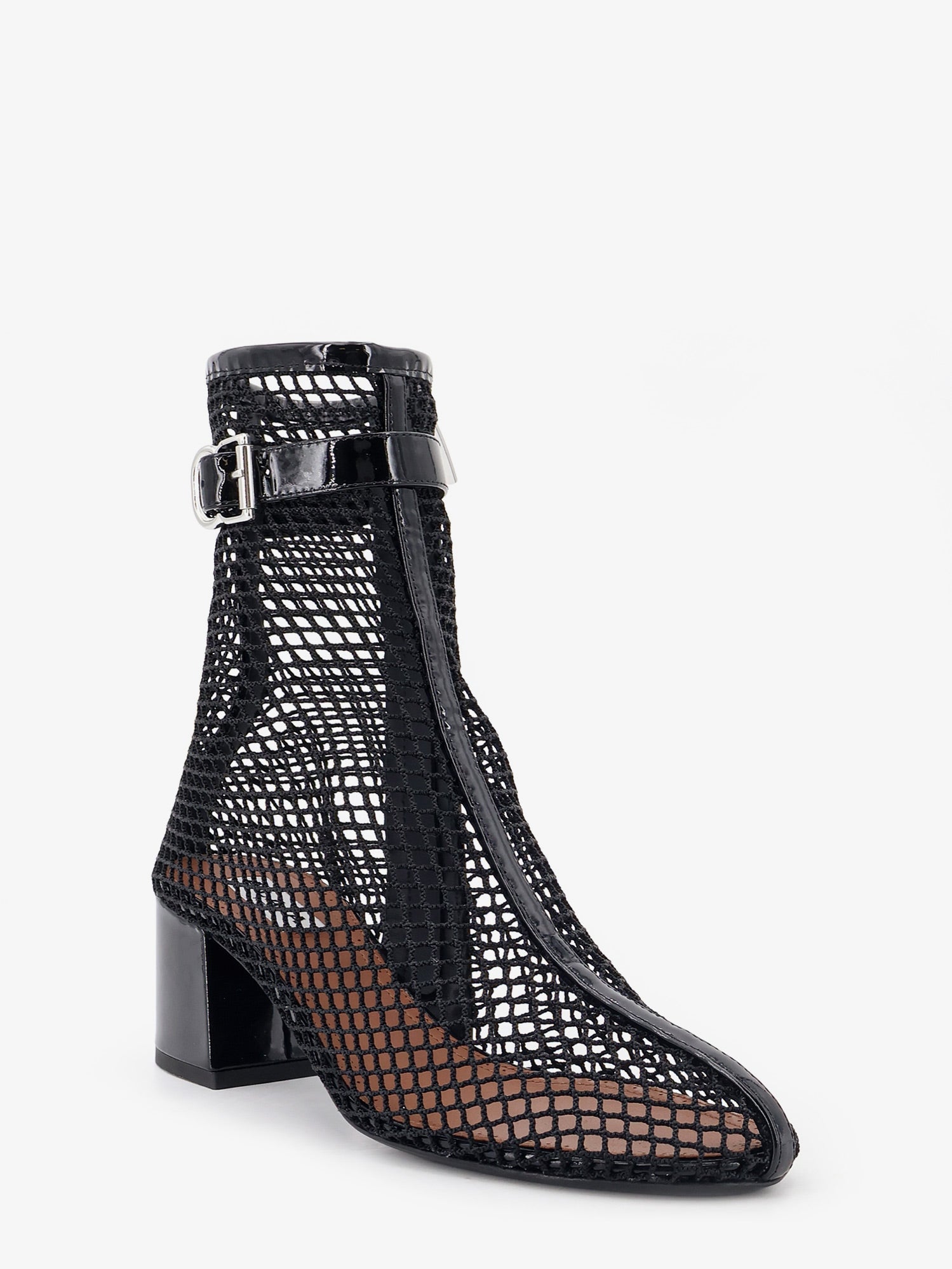 Alaïa 55 Mesh And Patent Leather Boots