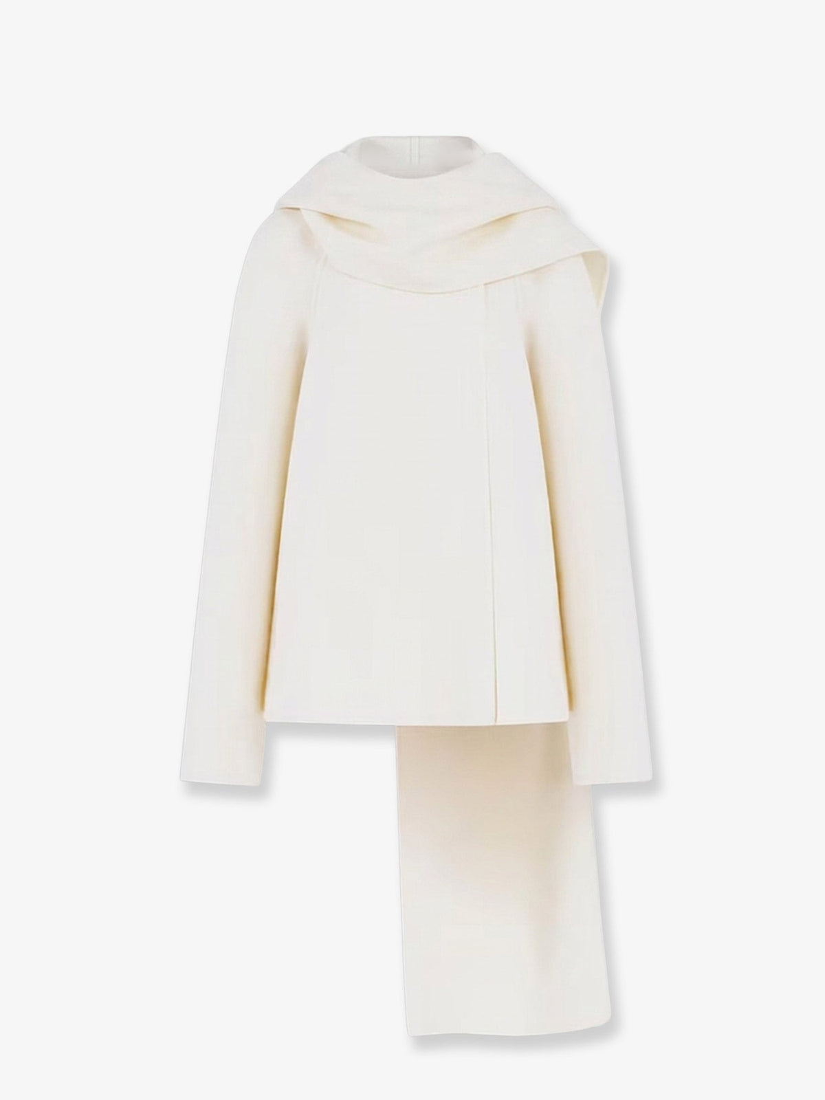 Alaïa Scarf Boiled Wool Coat