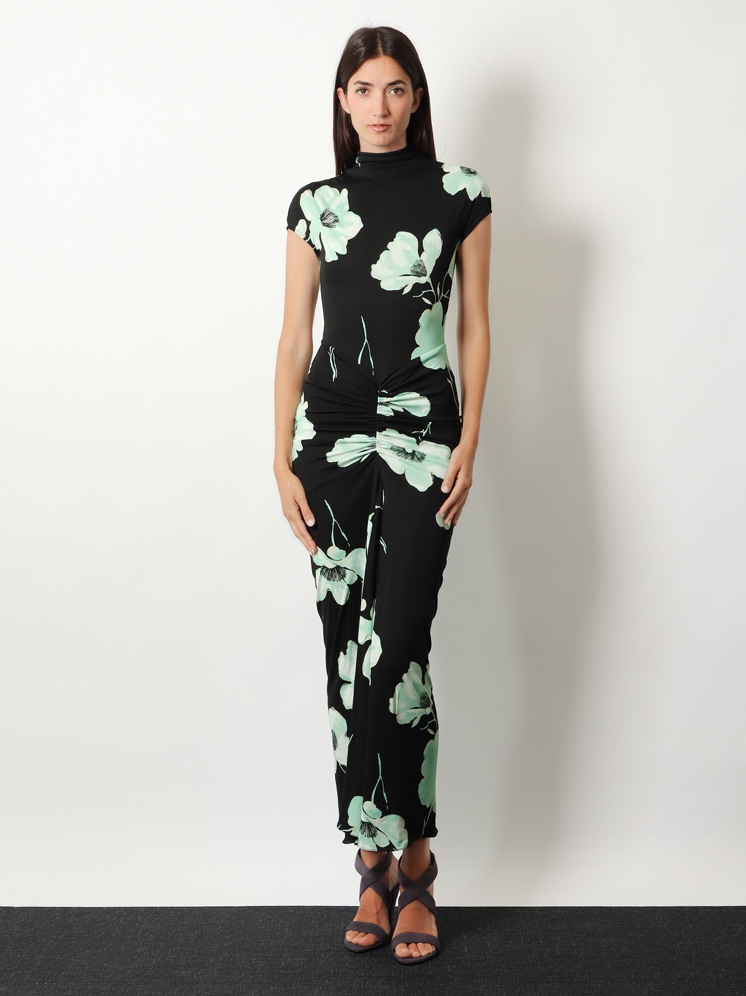 Alaïa Viscose Dress With Sakura Print