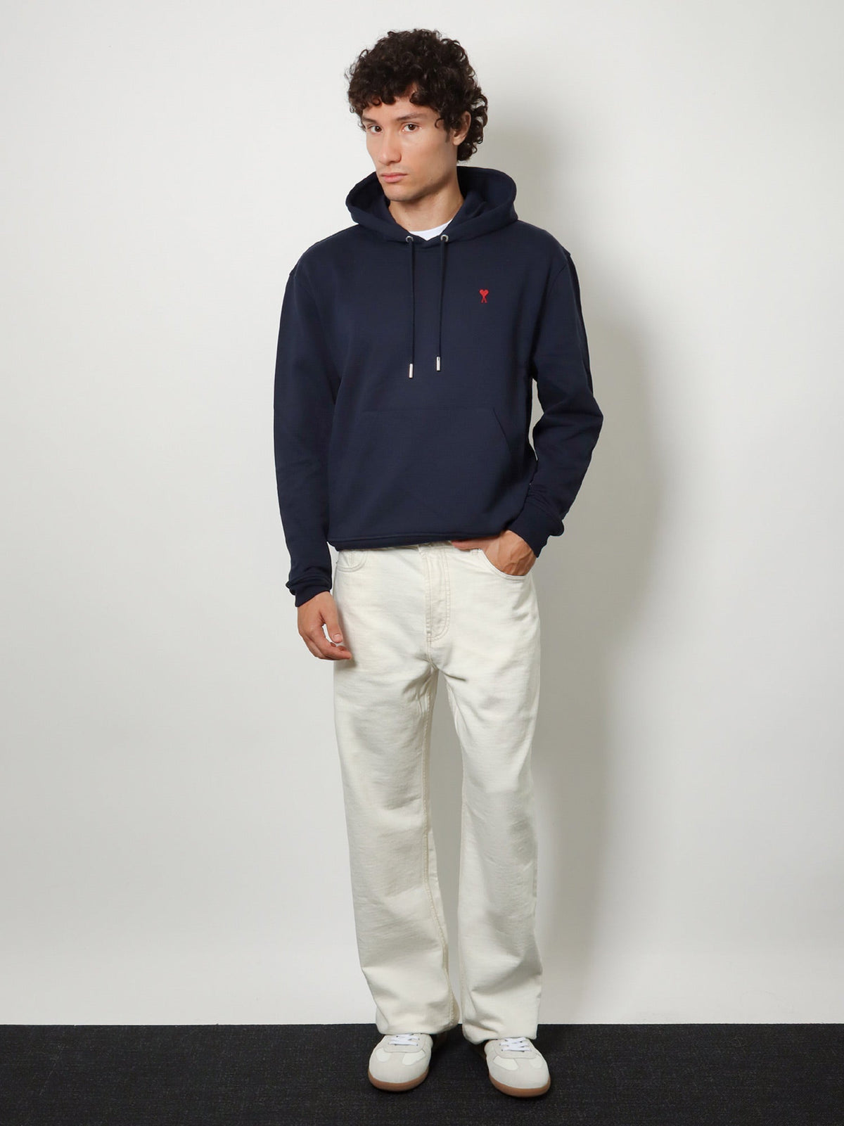AMI Paris Hooded Cotton Sweatshirt