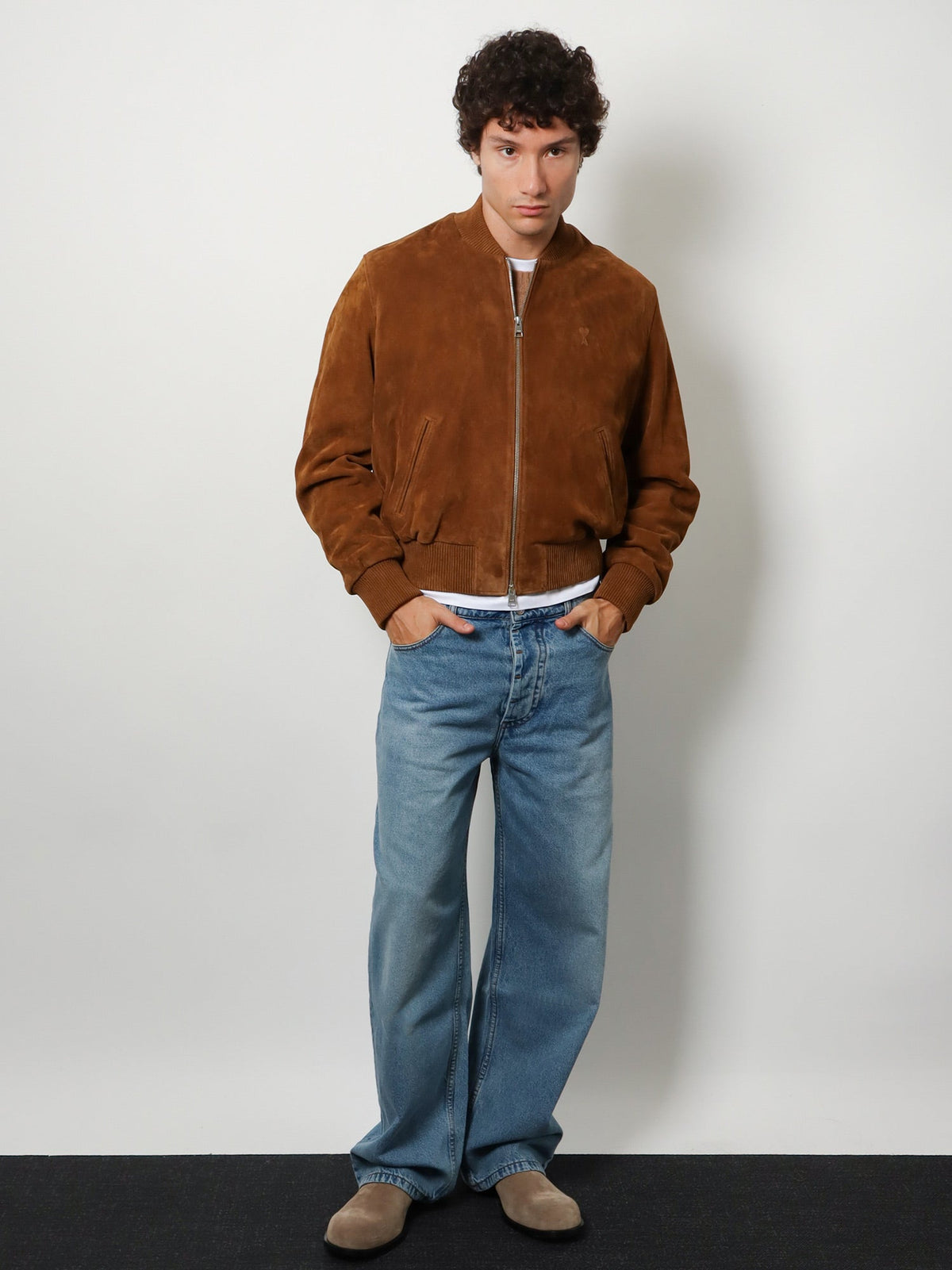 AMI Paris Suede Goatskin Jacket