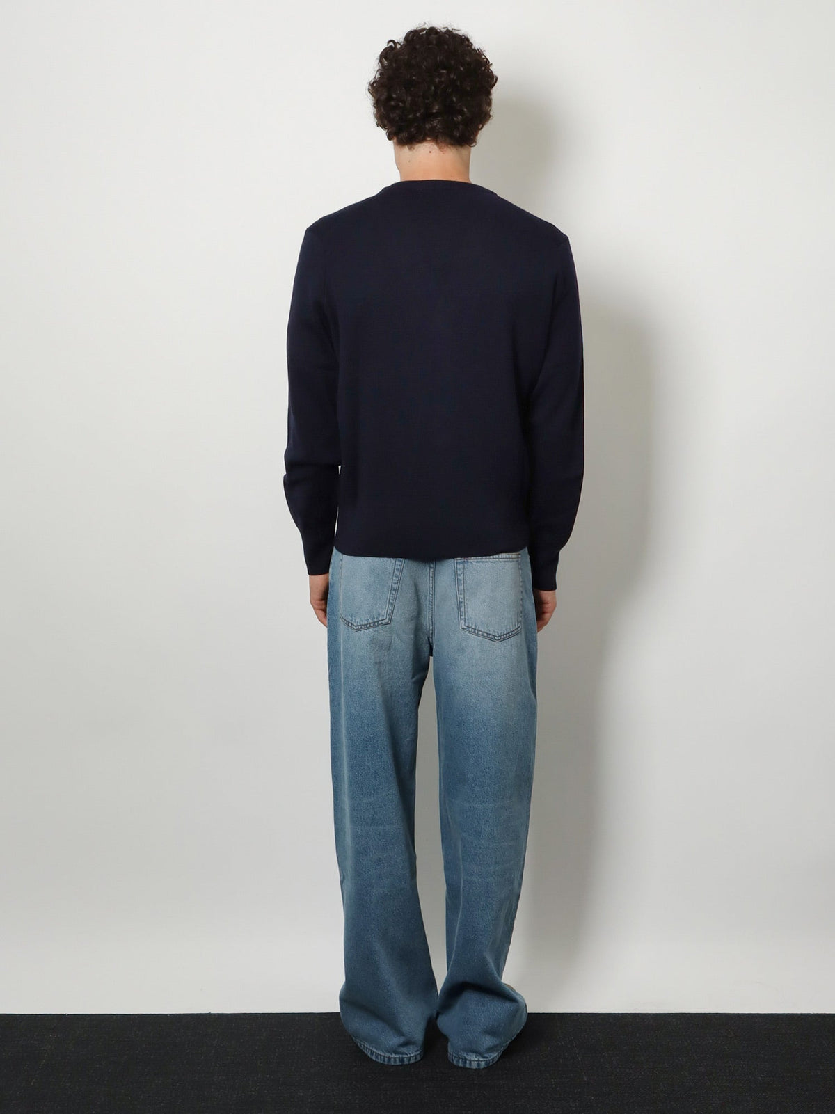 AMI Paris Wool Cardigan With Iconic Embroidery
