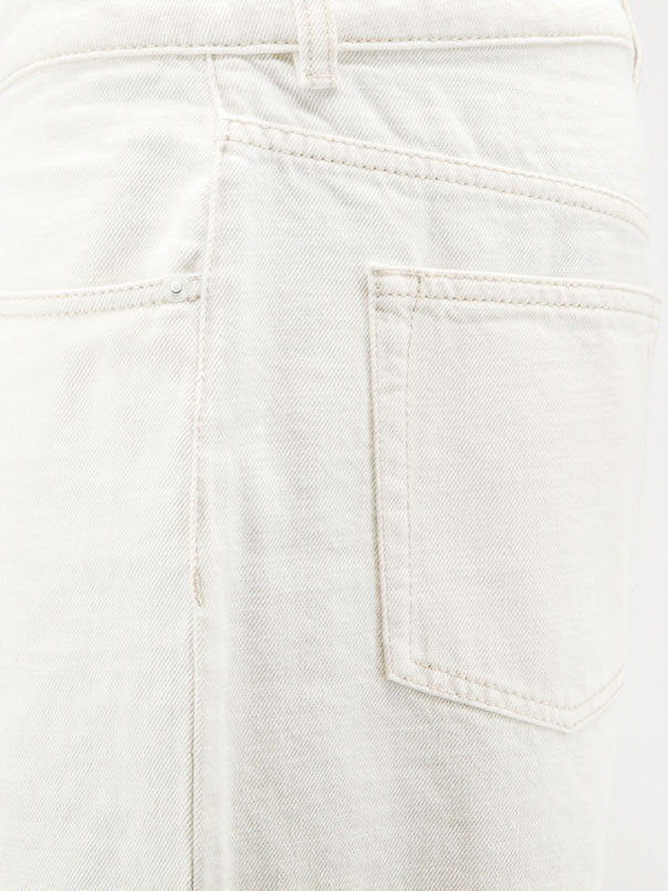 AMI Paris White Denim Trousers