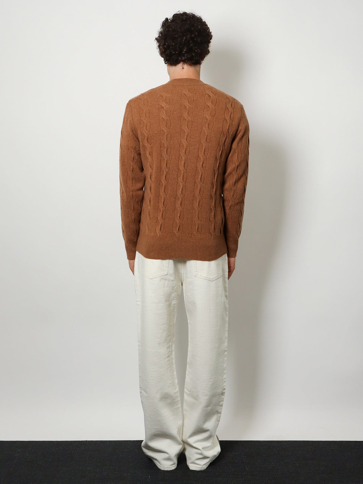 AMI Paris Braided Knit Wool Sweater