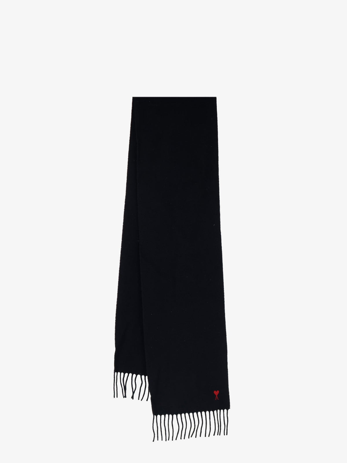 AMI Paris Wool Scarf With Ami De Cœur Embroidery