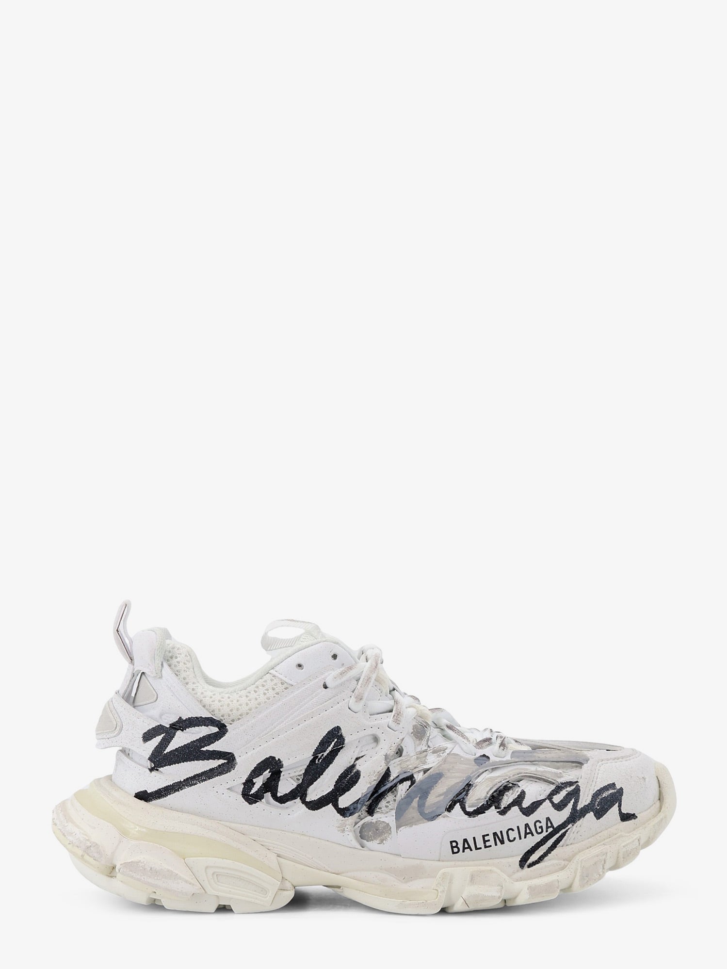 Balenciaga Track Signature Sneakers With Side Logo Print