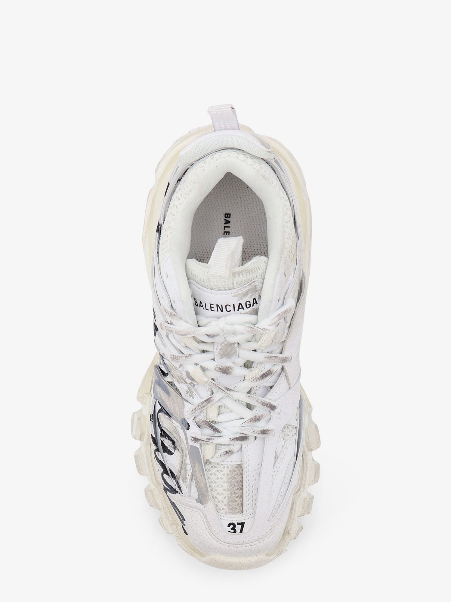 Balenciaga Track Signature Sneakers With Side Logo Print