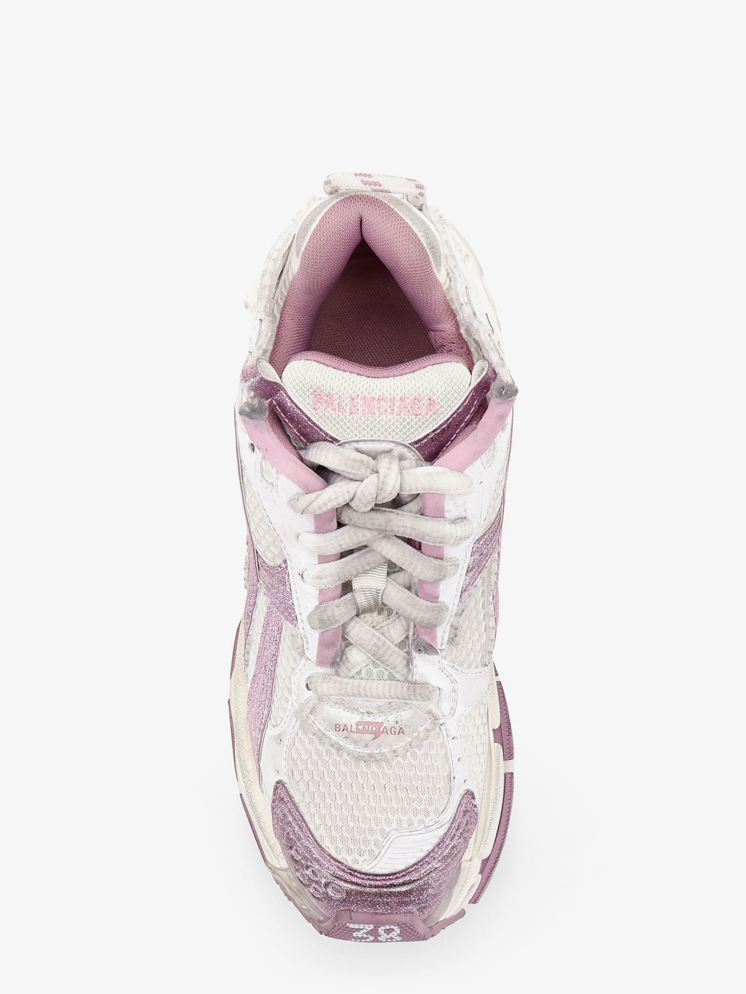 Balenciaga Runner Mesh Sneakers With Glitter Inserts