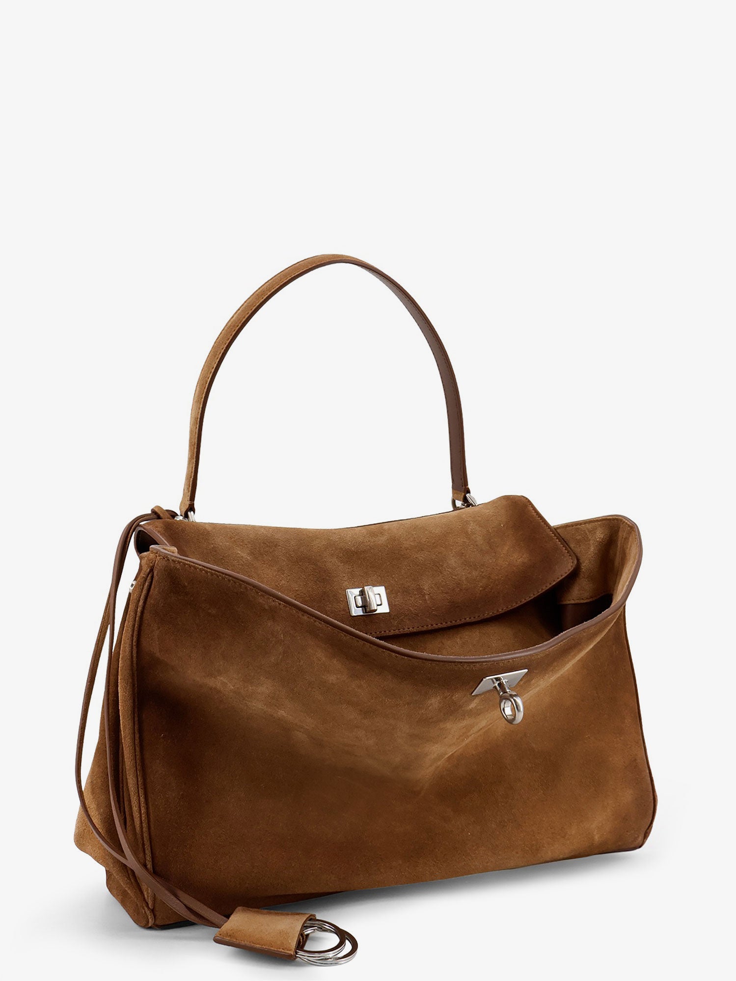 Balenciaga Rodeo M Suede Shoulder Bag