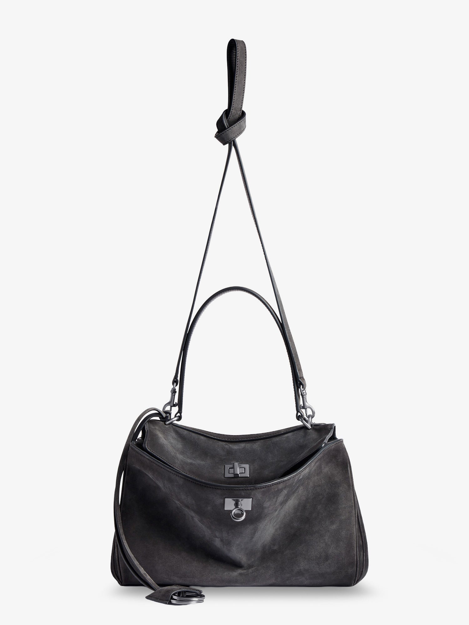 Balenciaga Rodeo S Suede Crossbody Bag