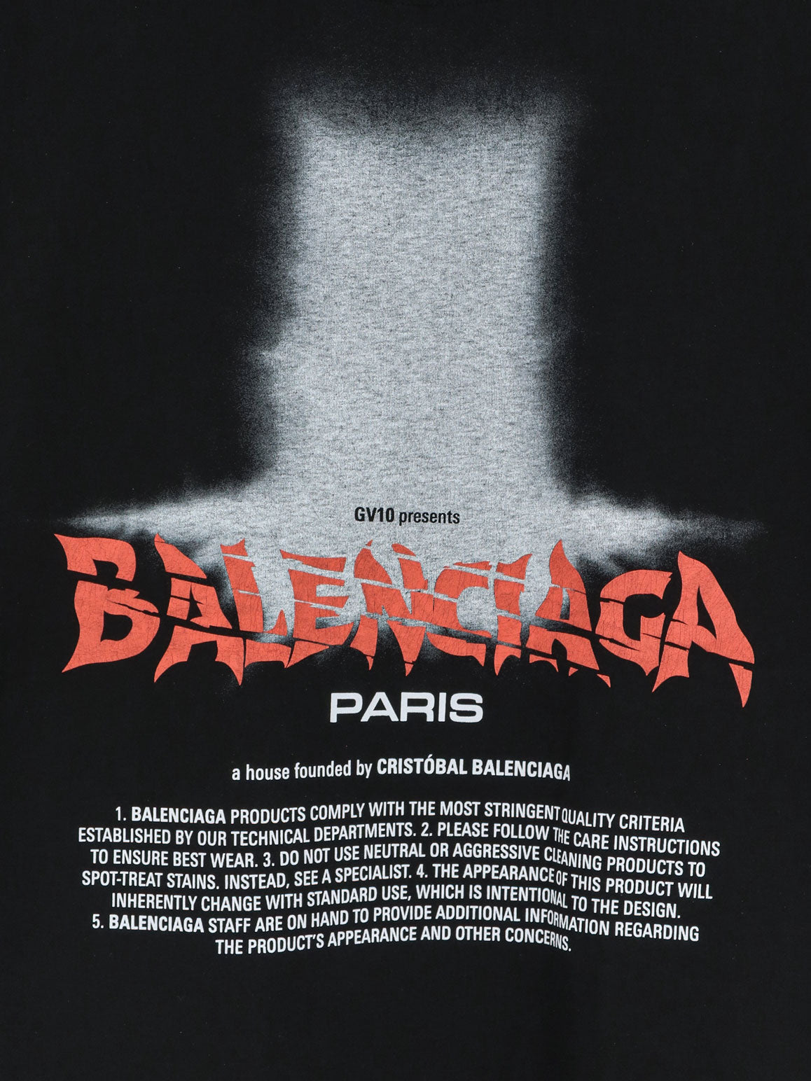 Balenciaga Cotton T-shirt With Front Logo Print