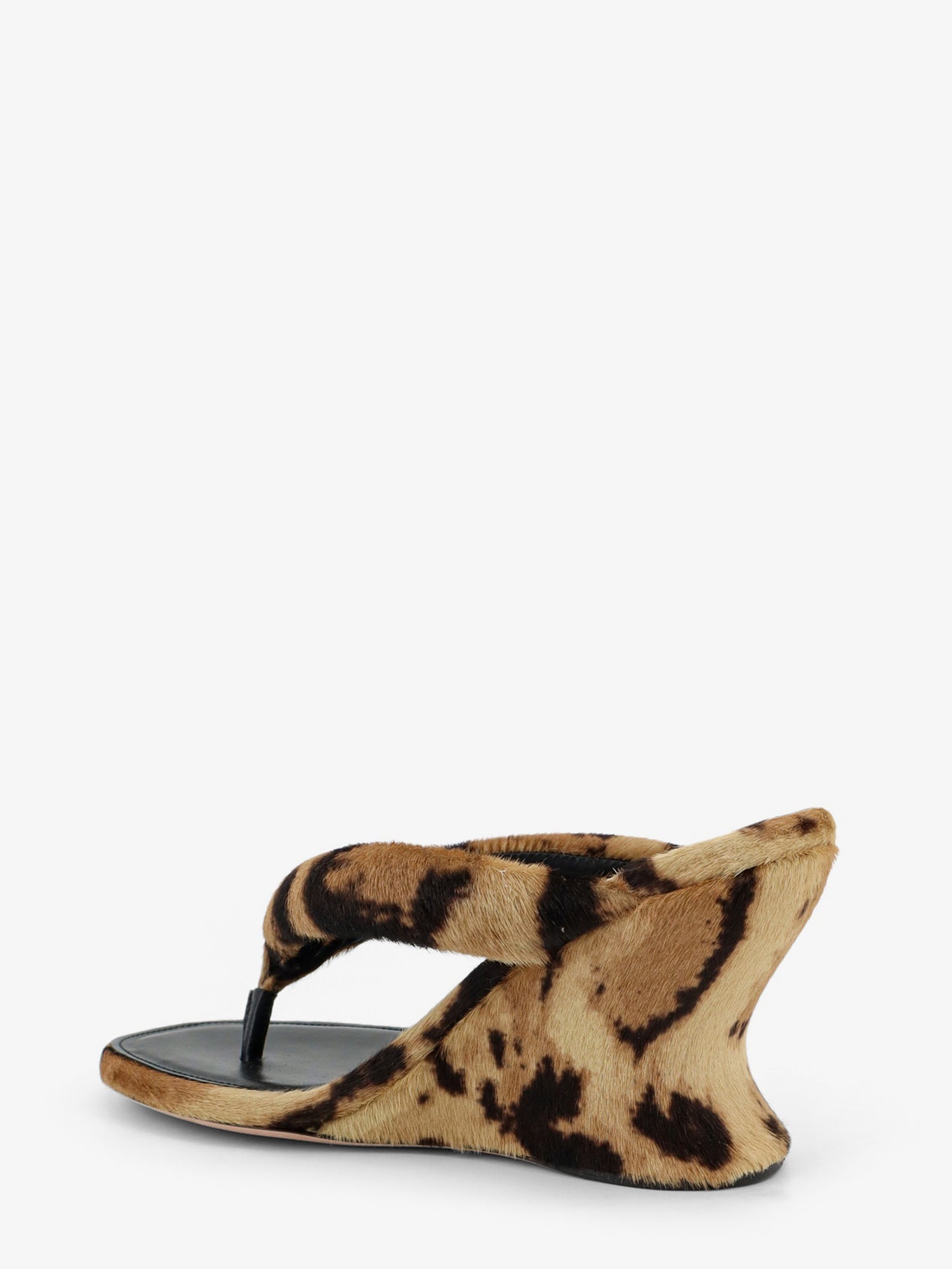Balenciaga Gaeta Flip-flops With Ponyskin Wedge