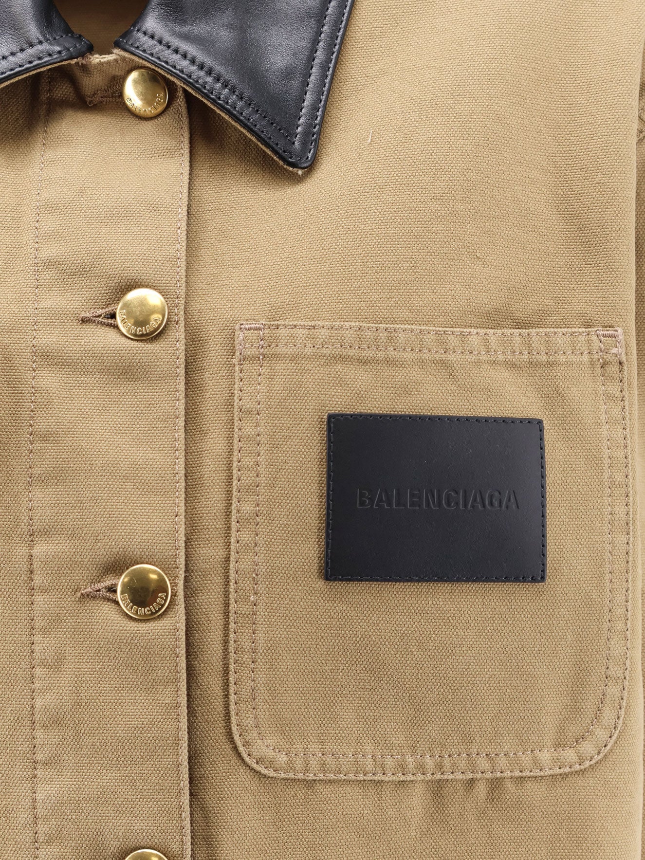 Balenciaga Workwear Cropped Canvas Jacket
