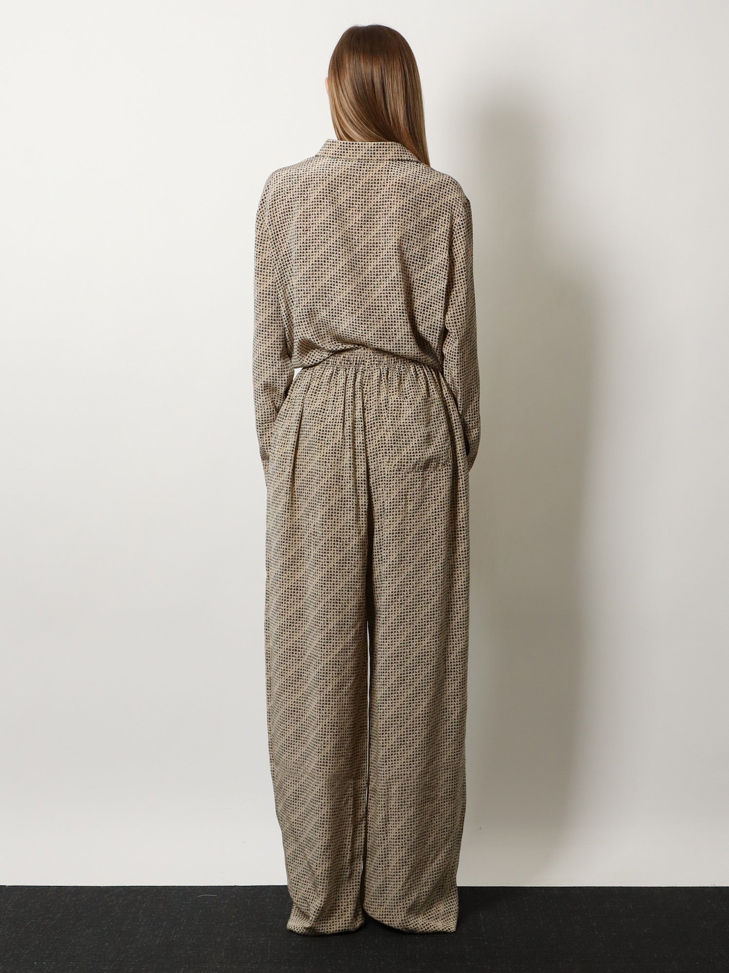 Balenciaga Monogram Silk Trousers