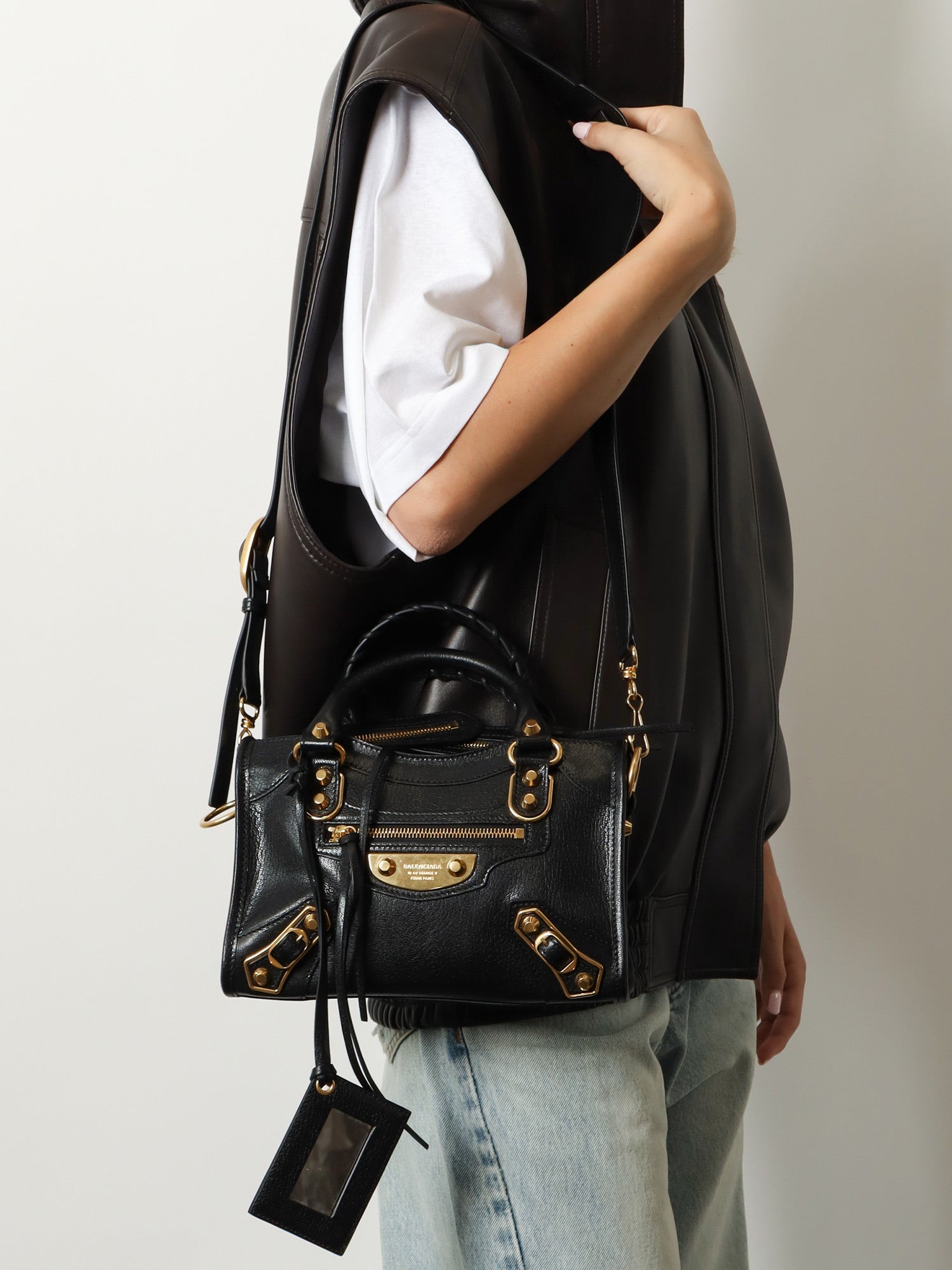 Balenciaga Le City Uptown Mini Leather Handbag