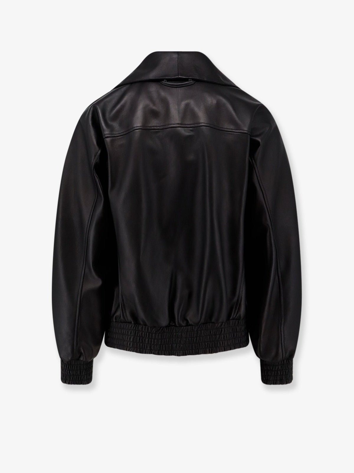 Balenciaga Leather Jacket With Logo Detail