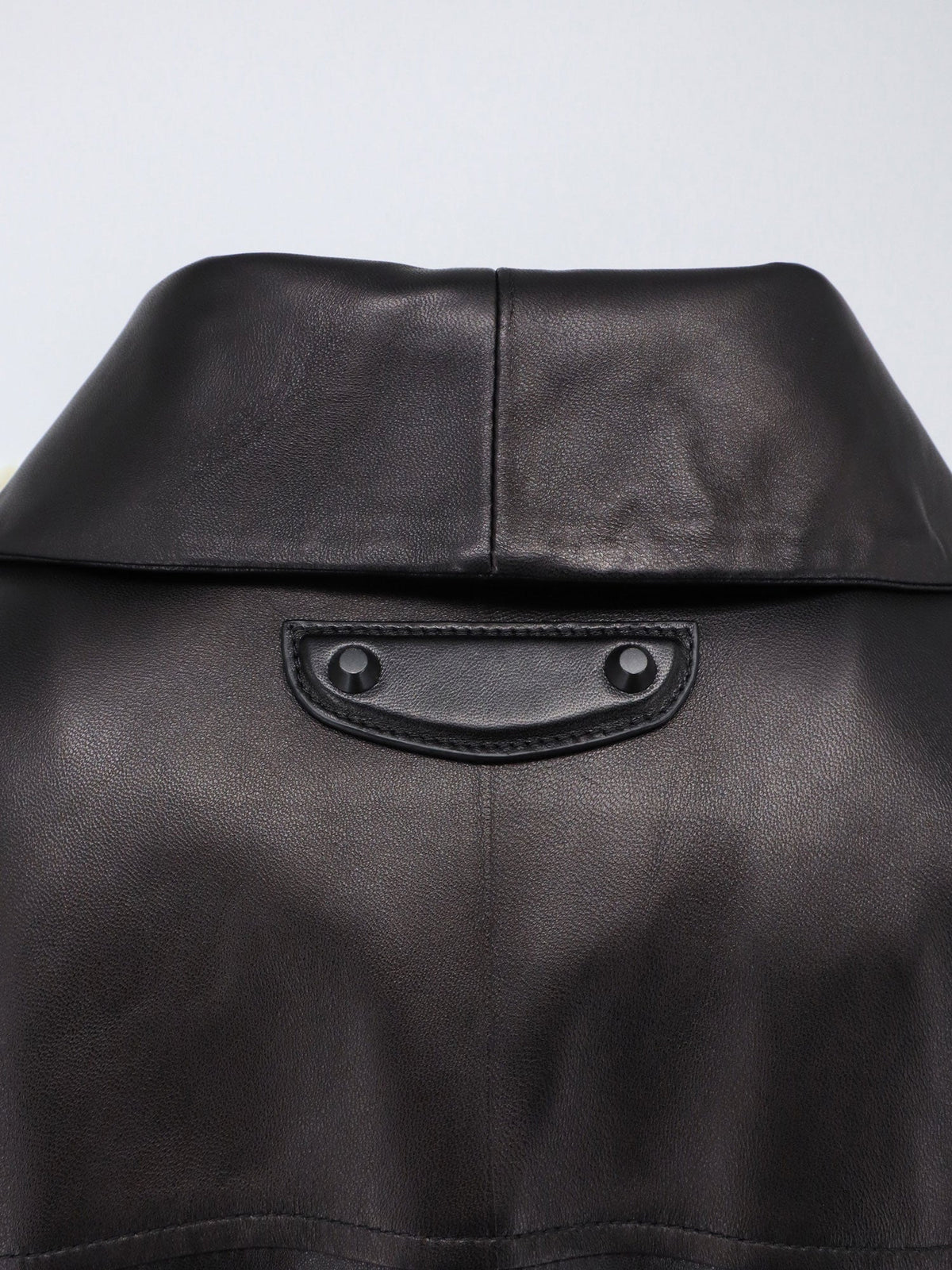 Balenciaga Leather Jacket With Logo Detail