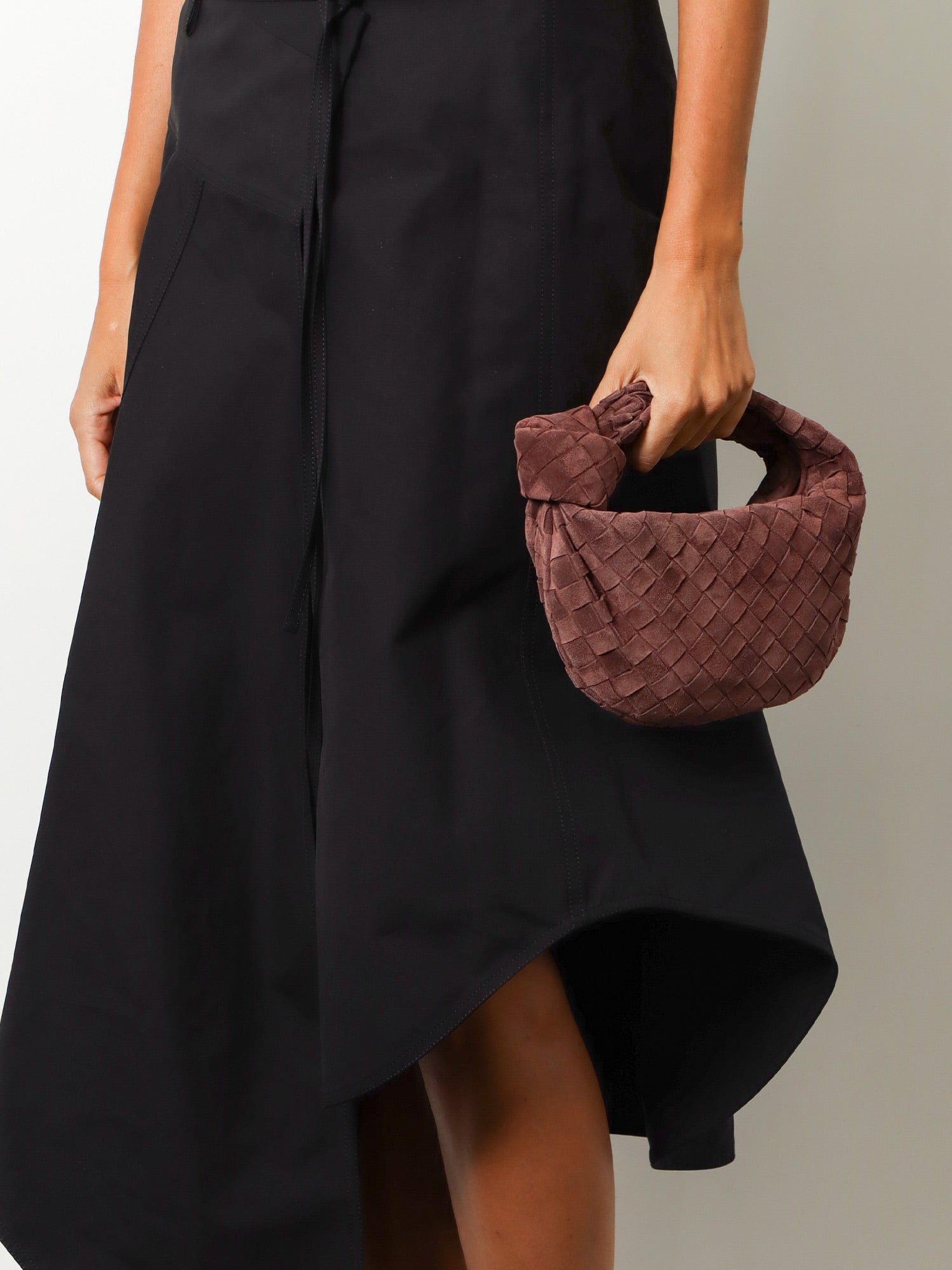Bottega Veneta Mini Jodie Intrecciato Suede Handbag
