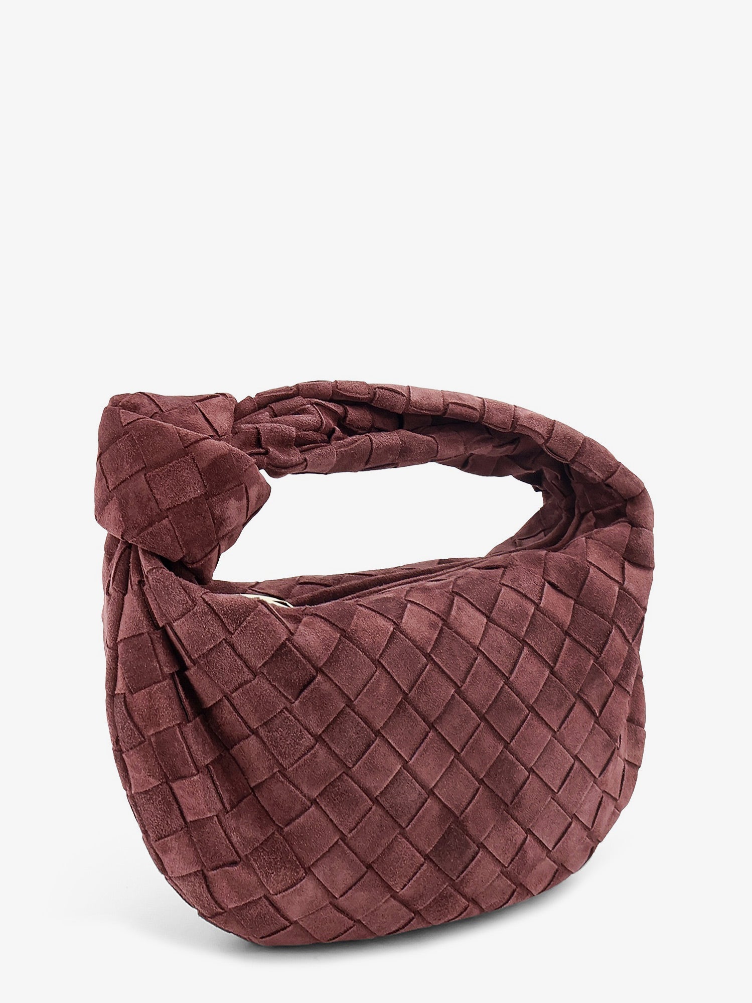 Bottega Veneta Mini Jodie Intrecciato Suede Handbag