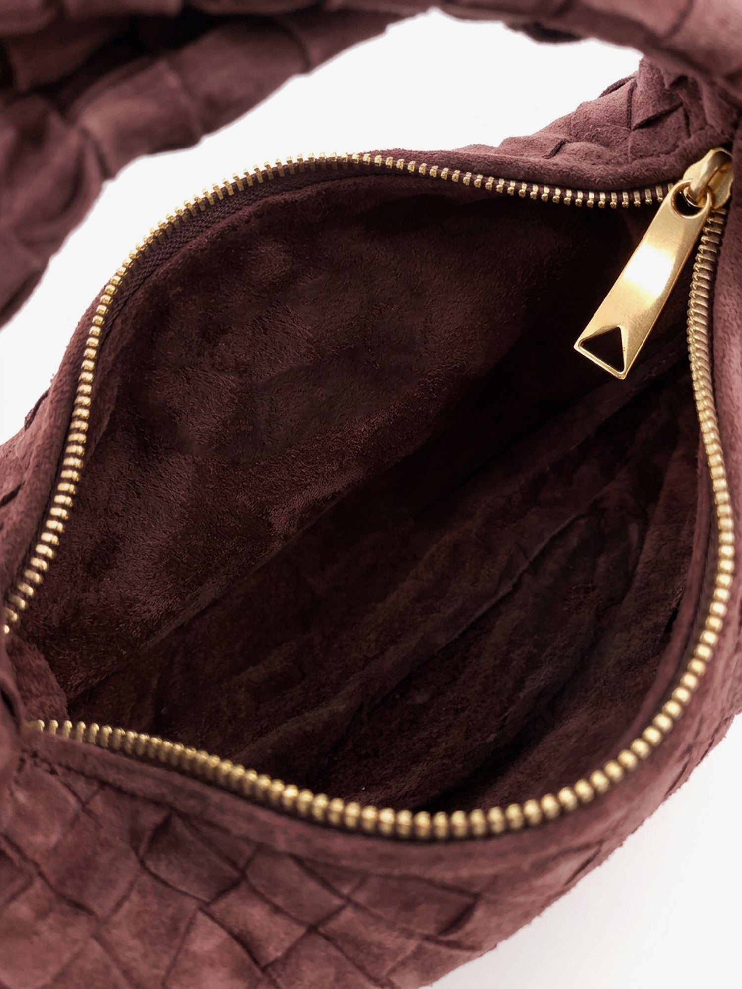 Bottega Veneta Mini Jodie Intrecciato Suede Handbag