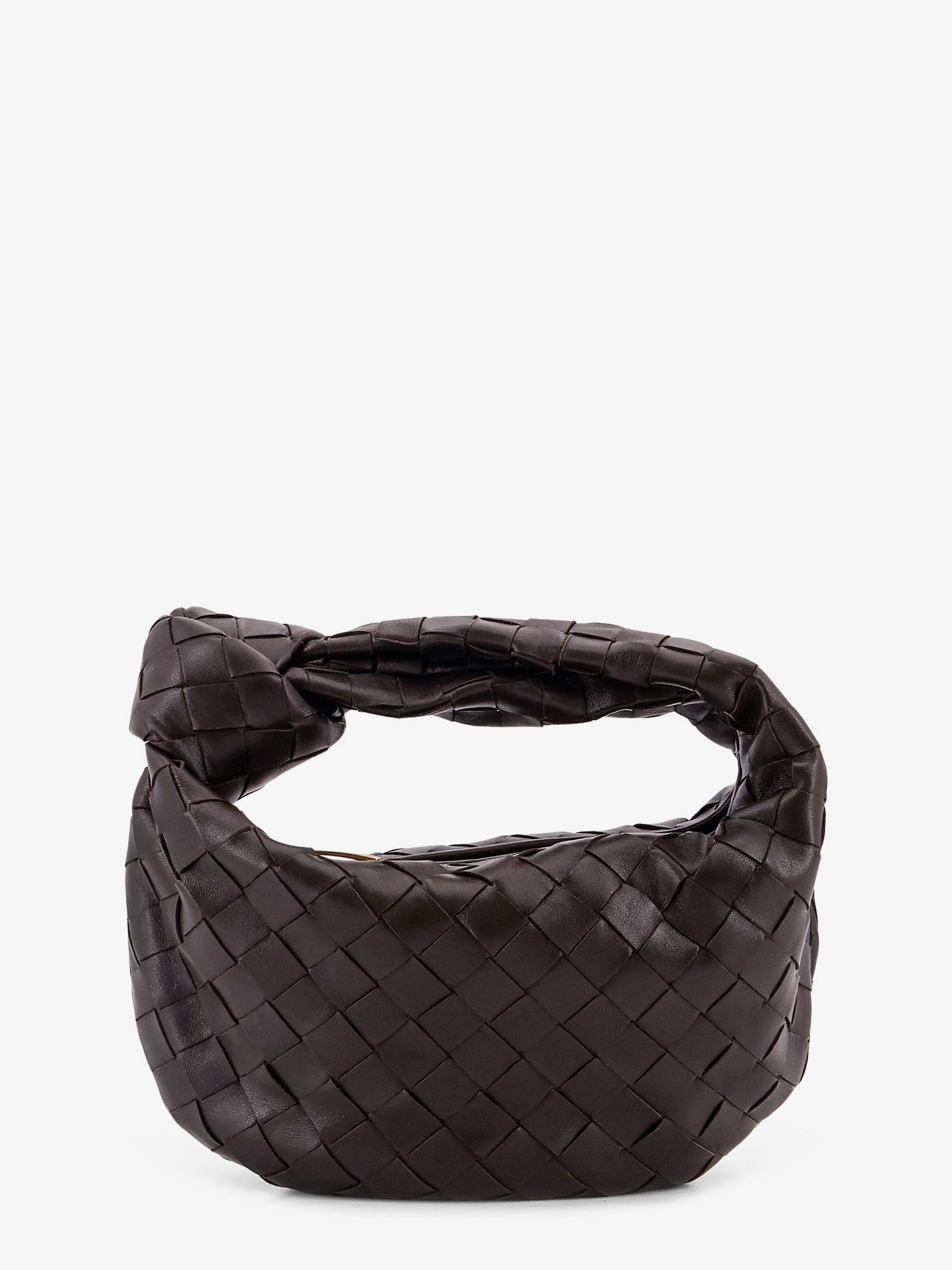 Bottega Veneta Mini Jodie Leather Handbag With Intrecciato Motif