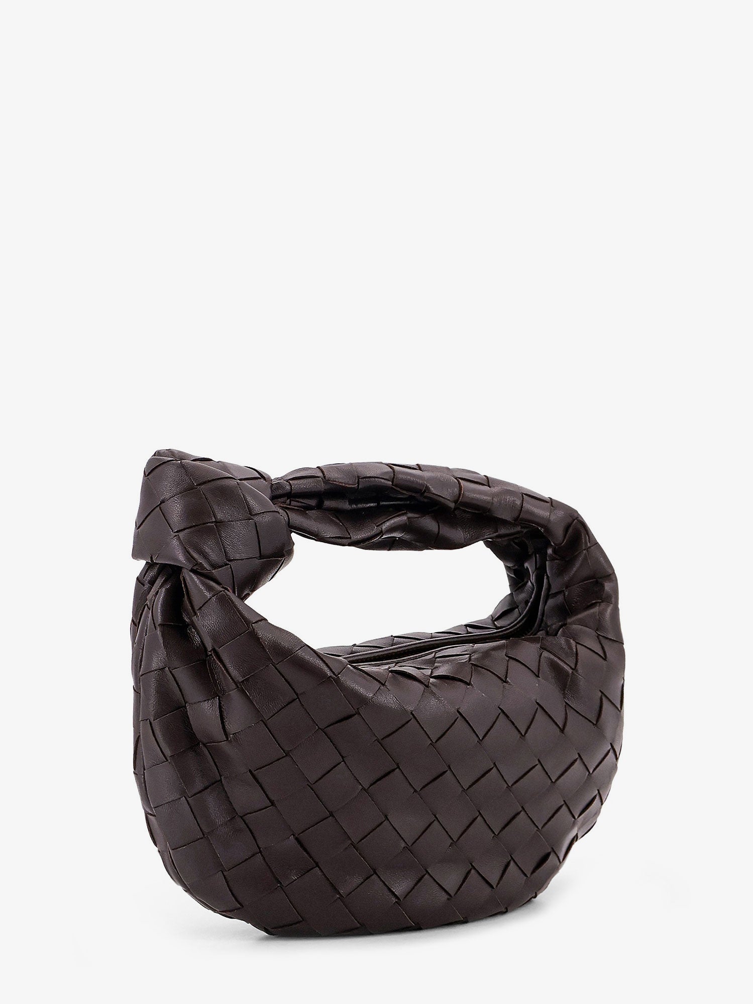 Bottega Veneta Mini Jodie Leather Handbag With Intrecciato Motif