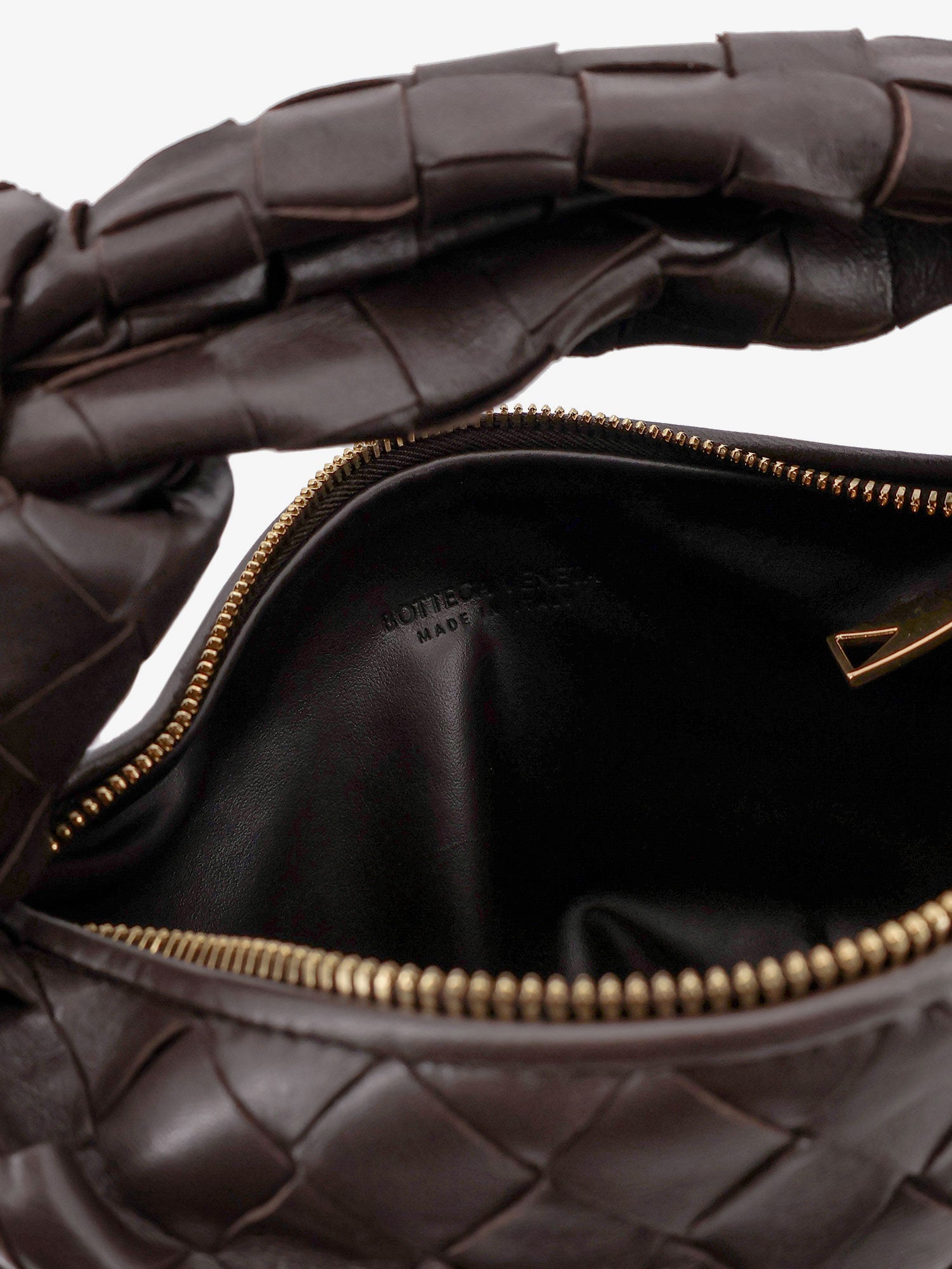 Bottega Veneta Mini Jodie Leather Handbag With Intrecciato Motif