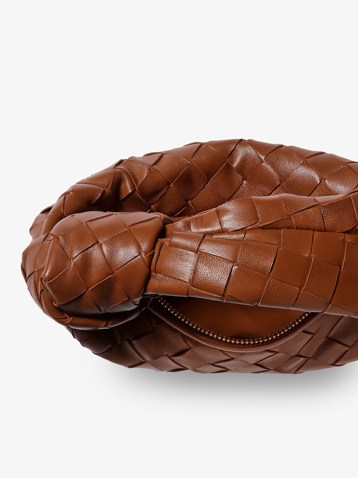 Bottega Veneta Mini Jodie Leather Handbag With Intrecciato Motif