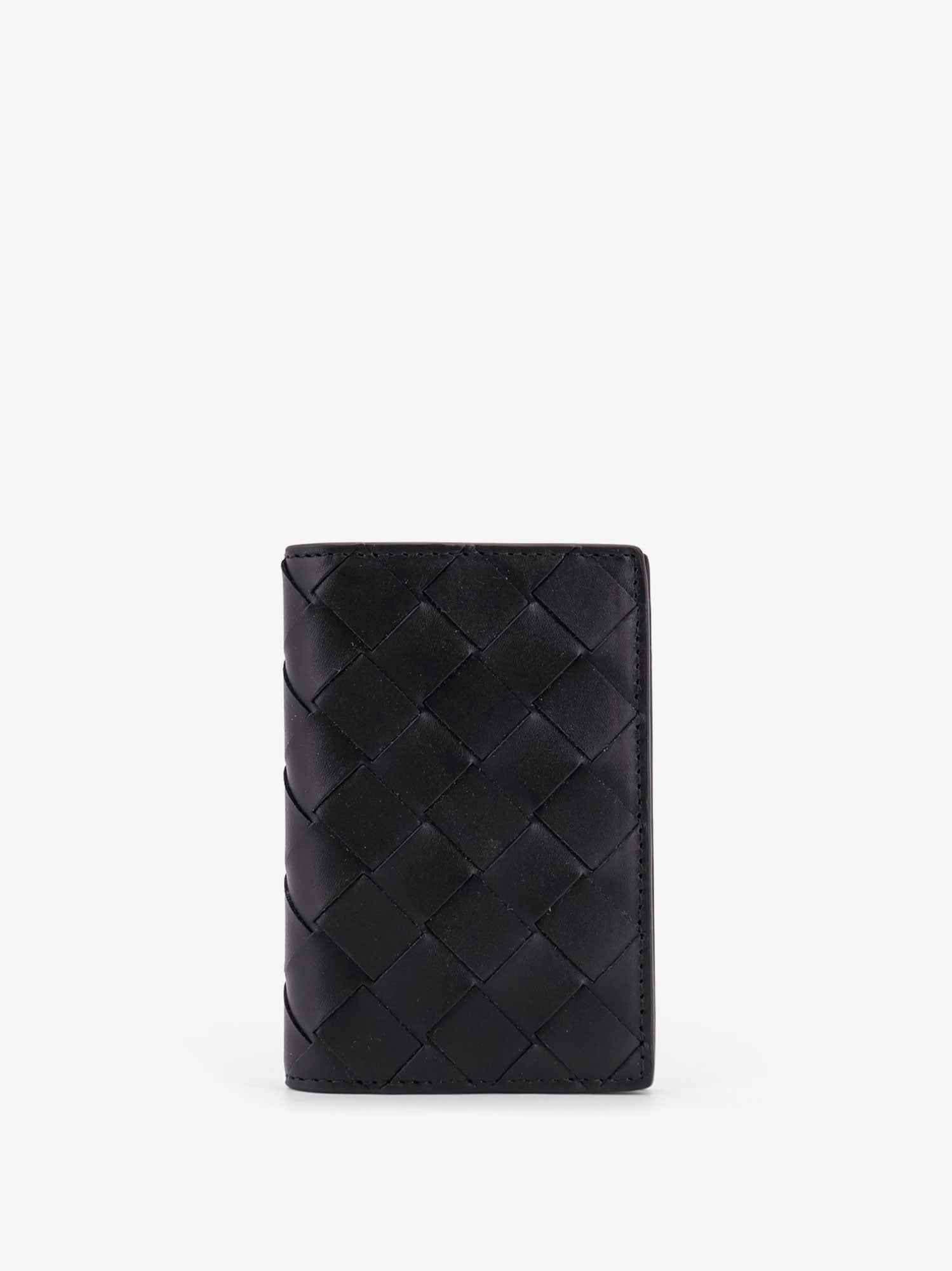 Bottega Veneta Leather Card Holder With Intrecciato Pattern