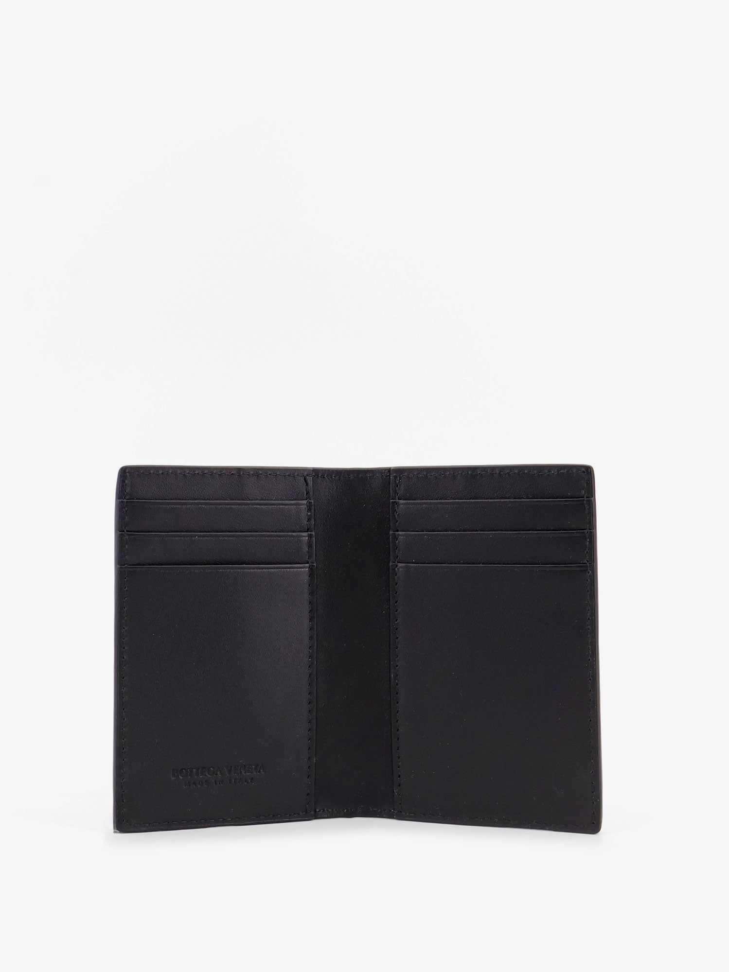 Bottega Veneta Leather Card Holder With Intrecciato Pattern