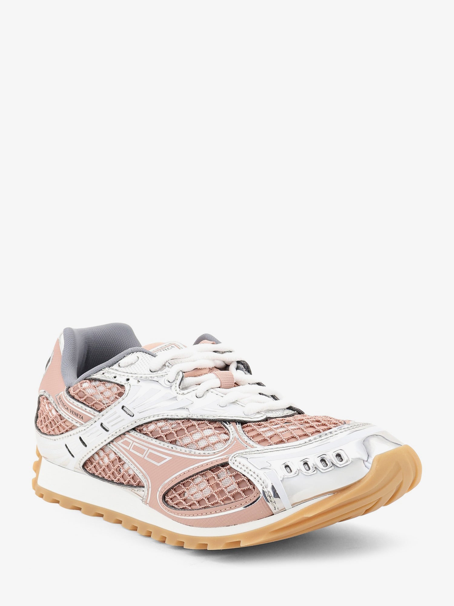 Bottega Veneta Orbit Mesh And Leather Sneakers