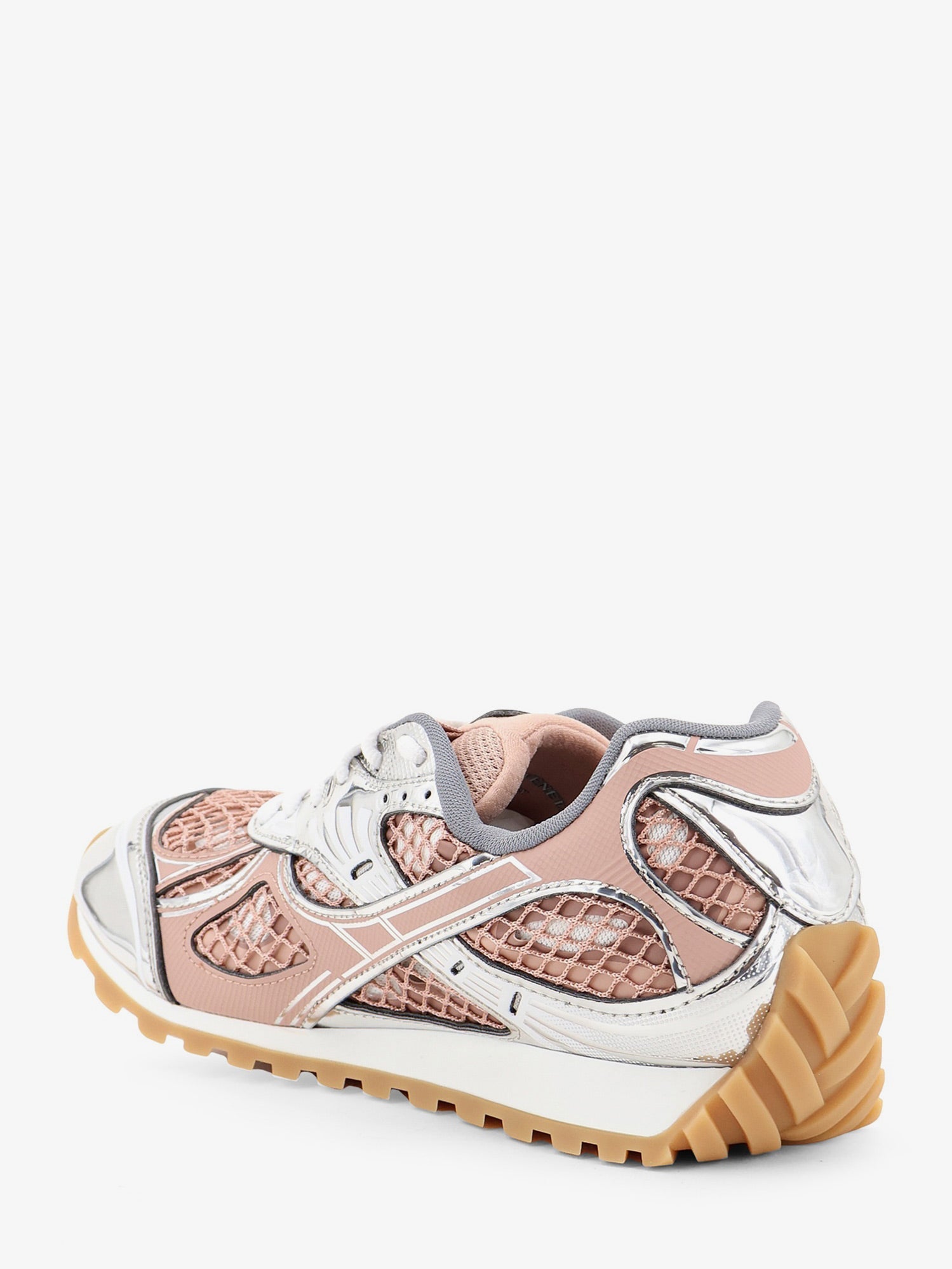 Bottega Veneta Orbit Mesh And Leather Sneakers
